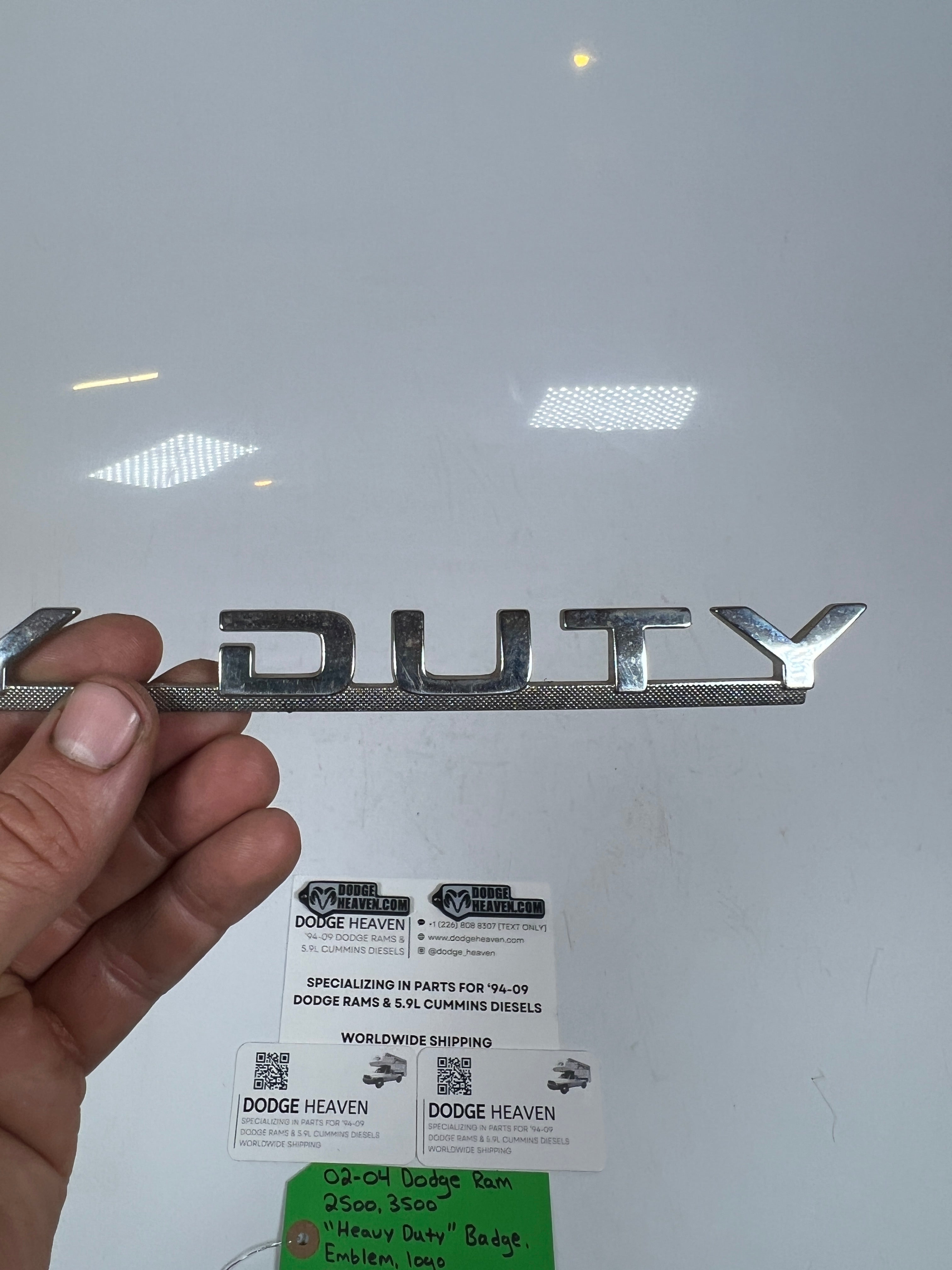 2002-2004 Dodge Ram 2500 3500 "Heavy Duty" Badge Emblem Logo