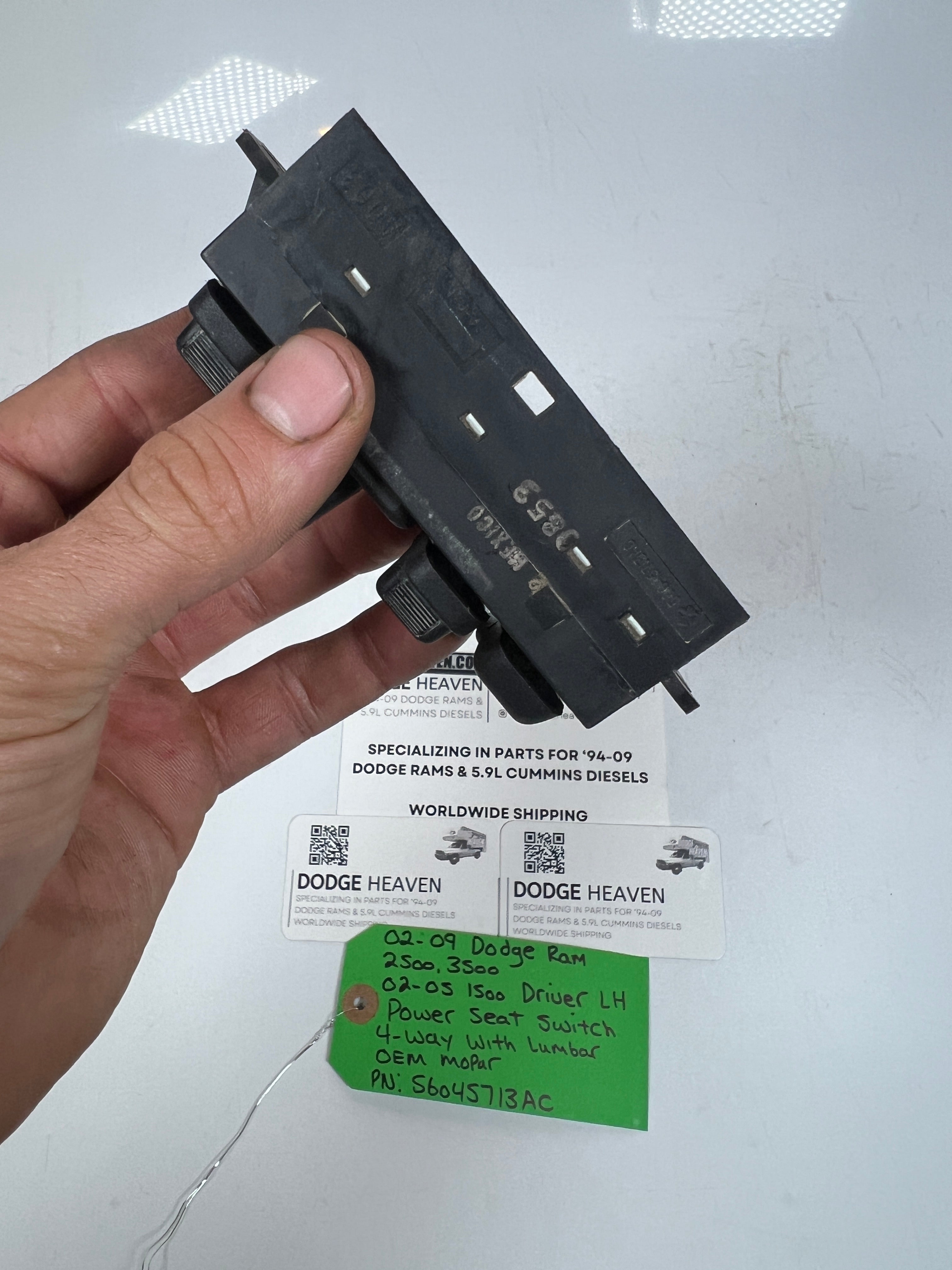 2002-2009 Dodge Ram Driver 4-Button Power Lumbar Seat Switch
