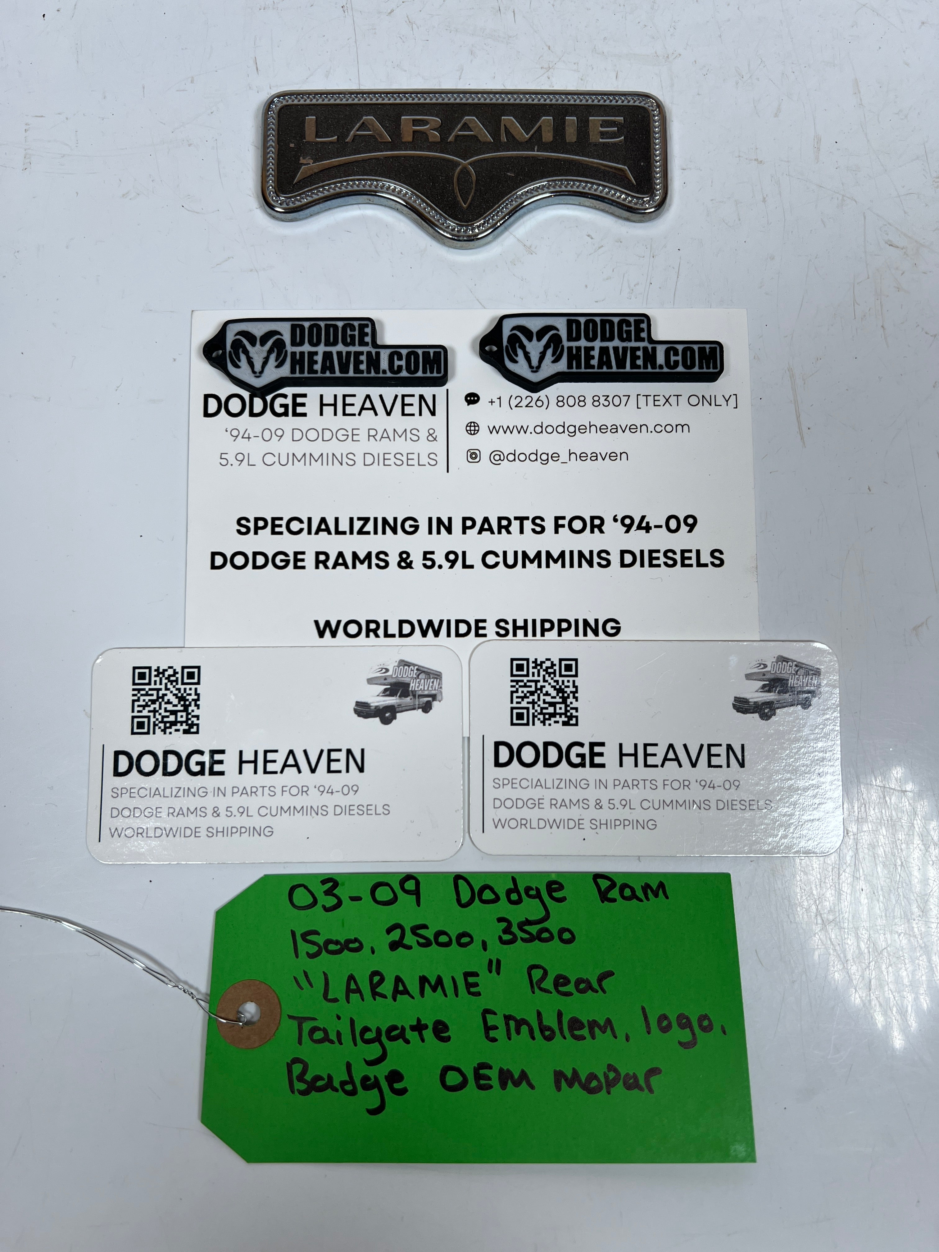 2003-2009 Dodge Ram "LARAMIE"Rear Tailgate Emblem badge Logo