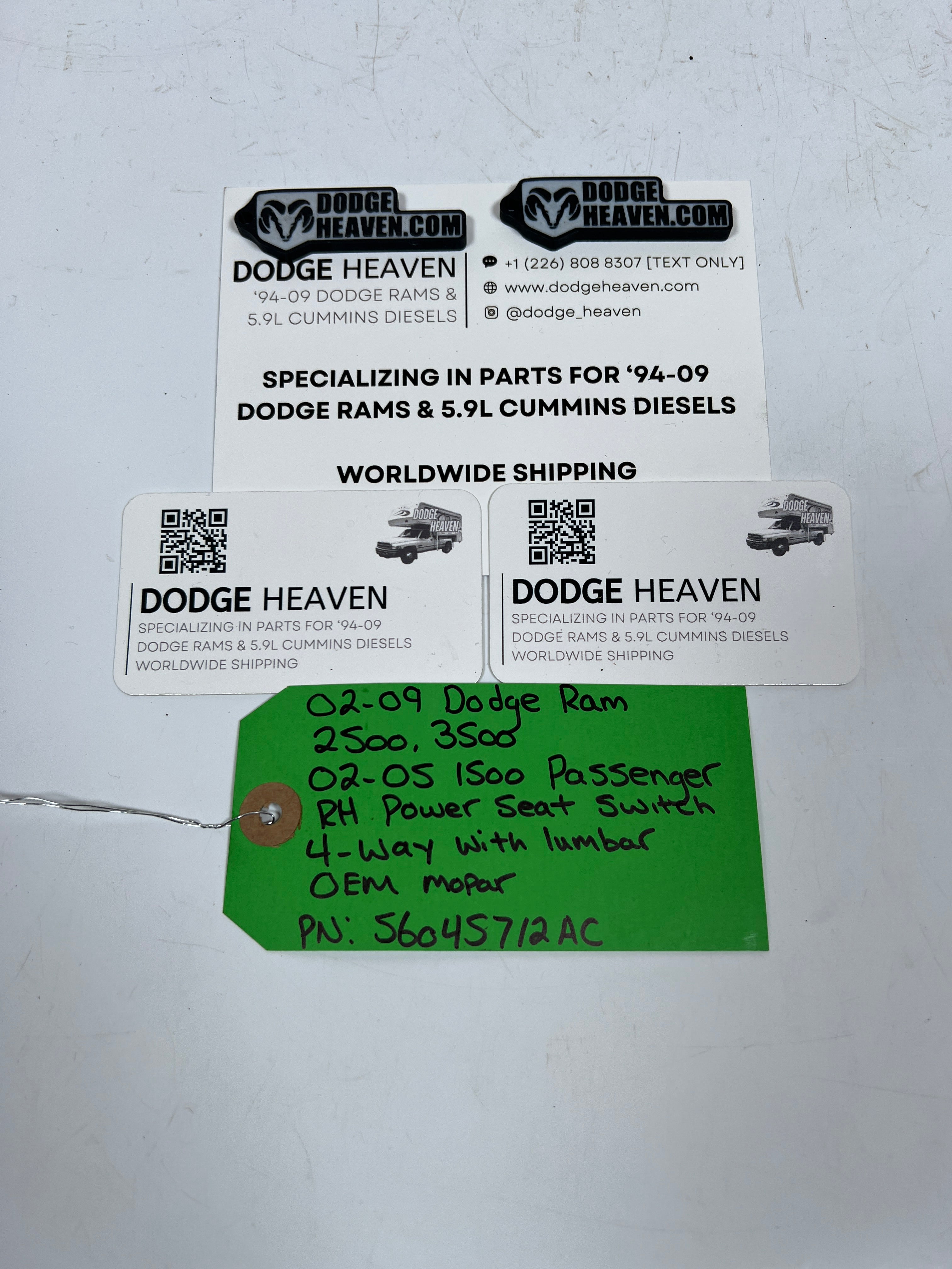 2002-2009 Dodge Ram Passenger Front 4-Button Power Lumbar Seat Switch