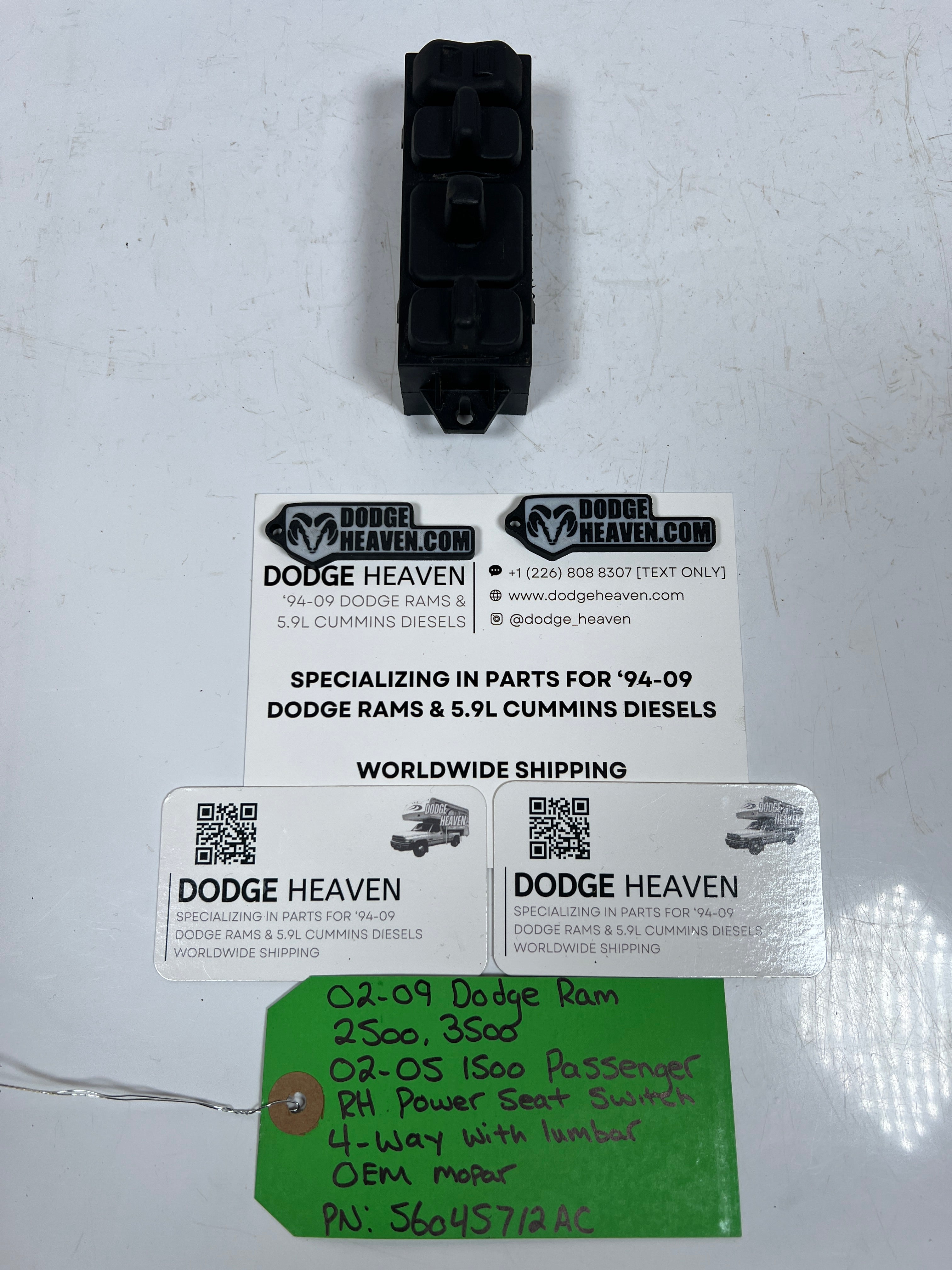 2002-2009 Dodge Ram Passenger Front 4-Button Power Lumbar Seat Switch