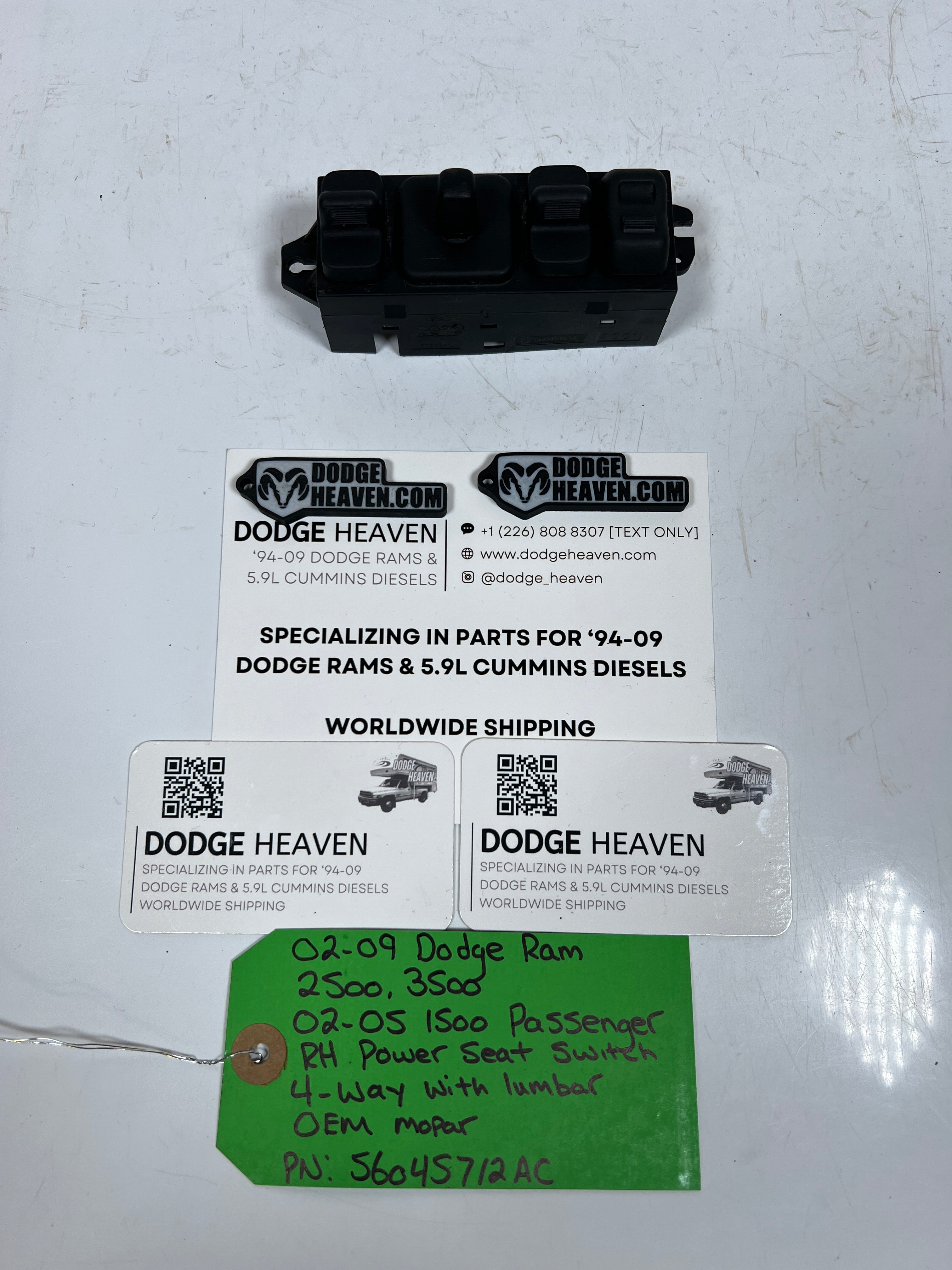 2002-2009 Dodge Ram Passenger Front 4-Button Power Lumbar Seat Switch