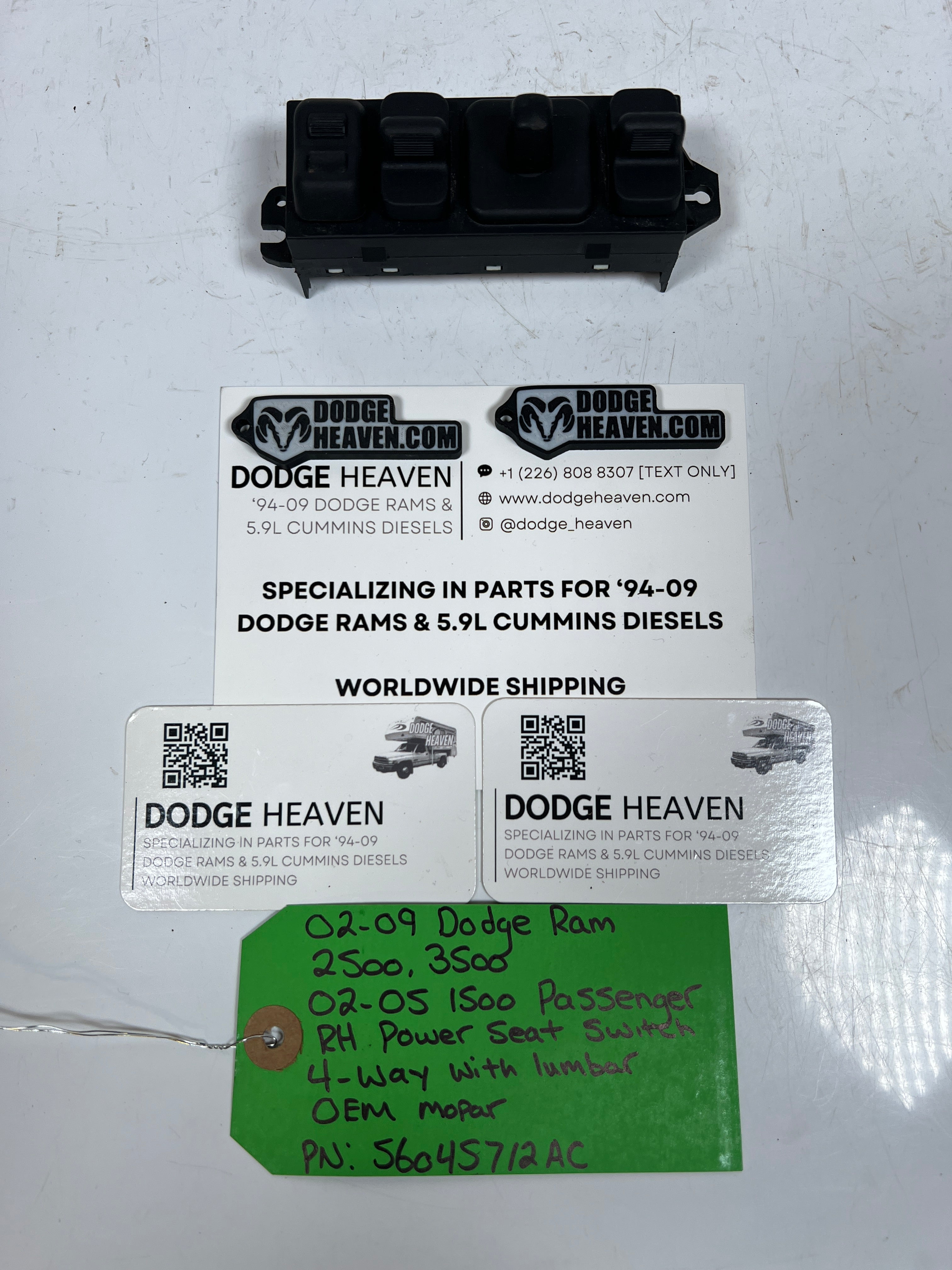 2002-2009 Dodge Ram Passenger Front 4-Button Power Lumbar Seat Switch