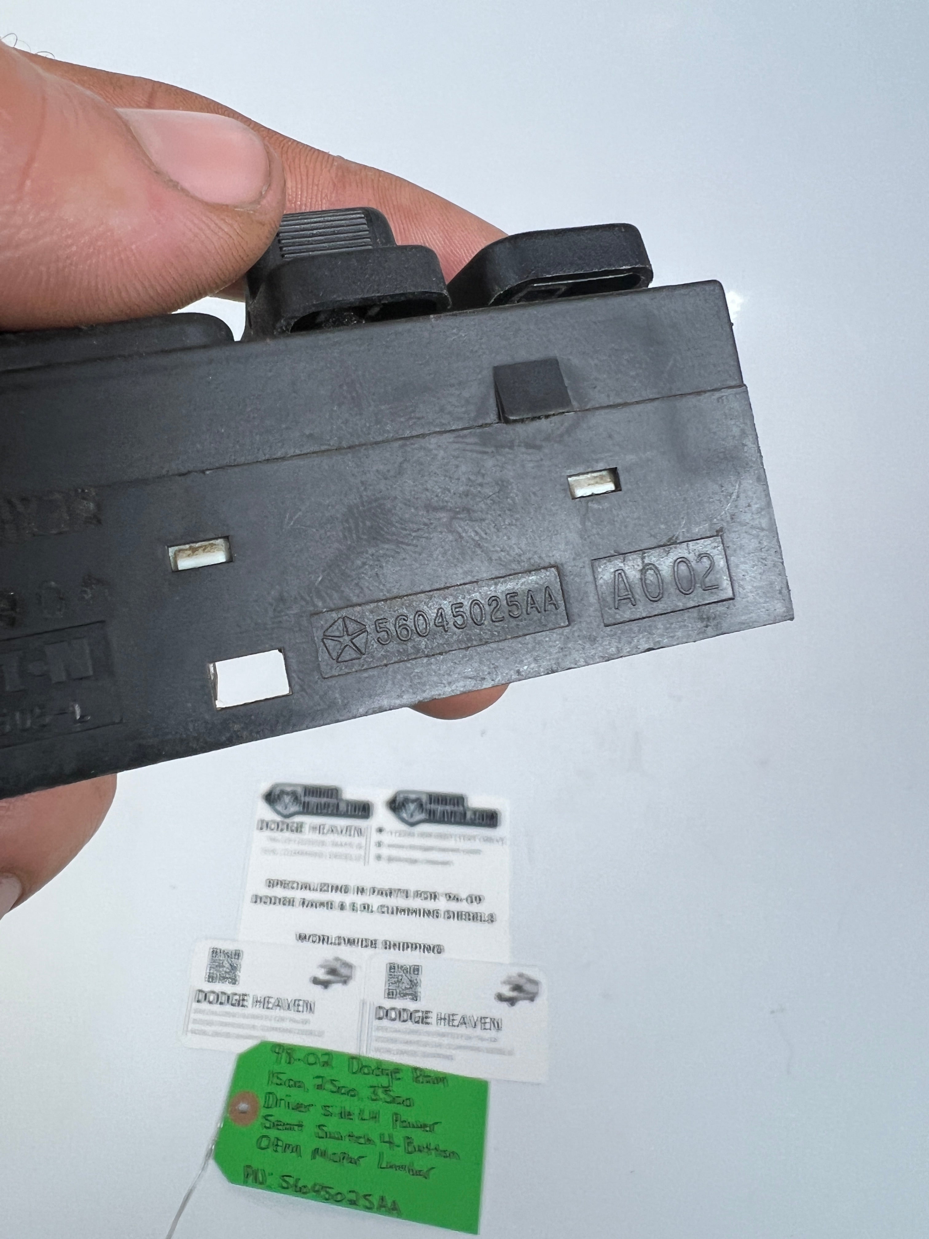 1998-2002 Dodge Ram Driver Power 4-Button Seat Switch Lumbar