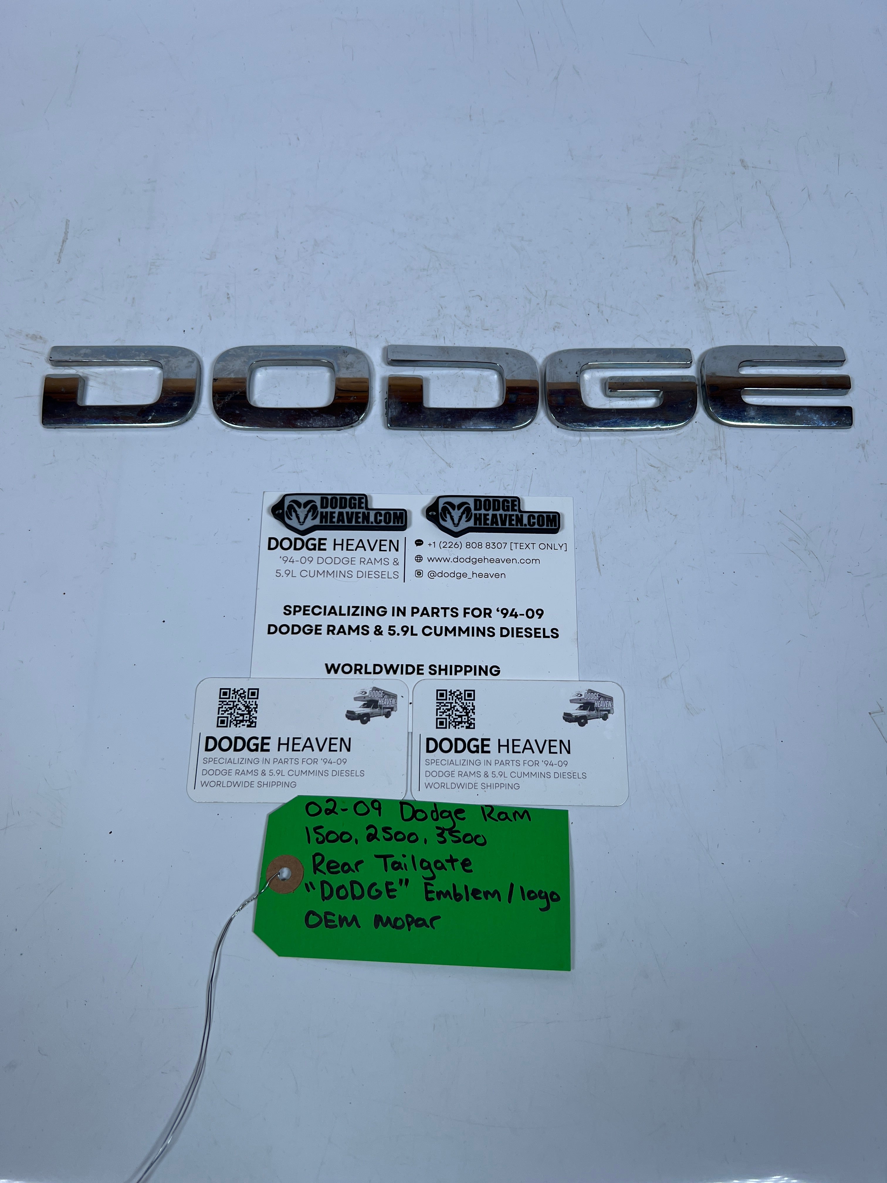 2002-2009 Dodge Ram "DODGE"Side Door Emblem Logo Badge RH or LH
