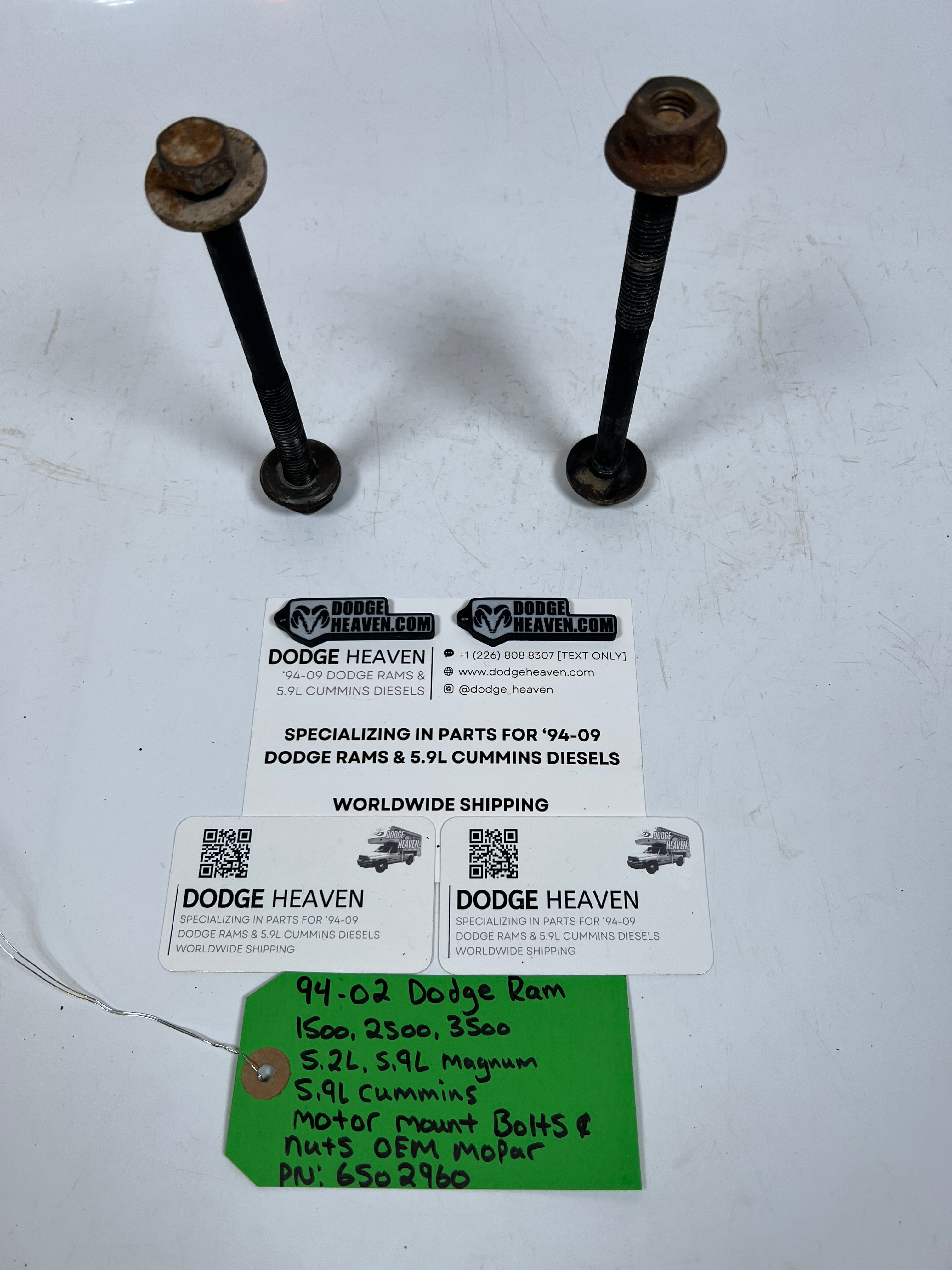 1994-2002 Dodge Ram 1500-3500 Gas & Diesel Motor Mount Bolts & Nuts