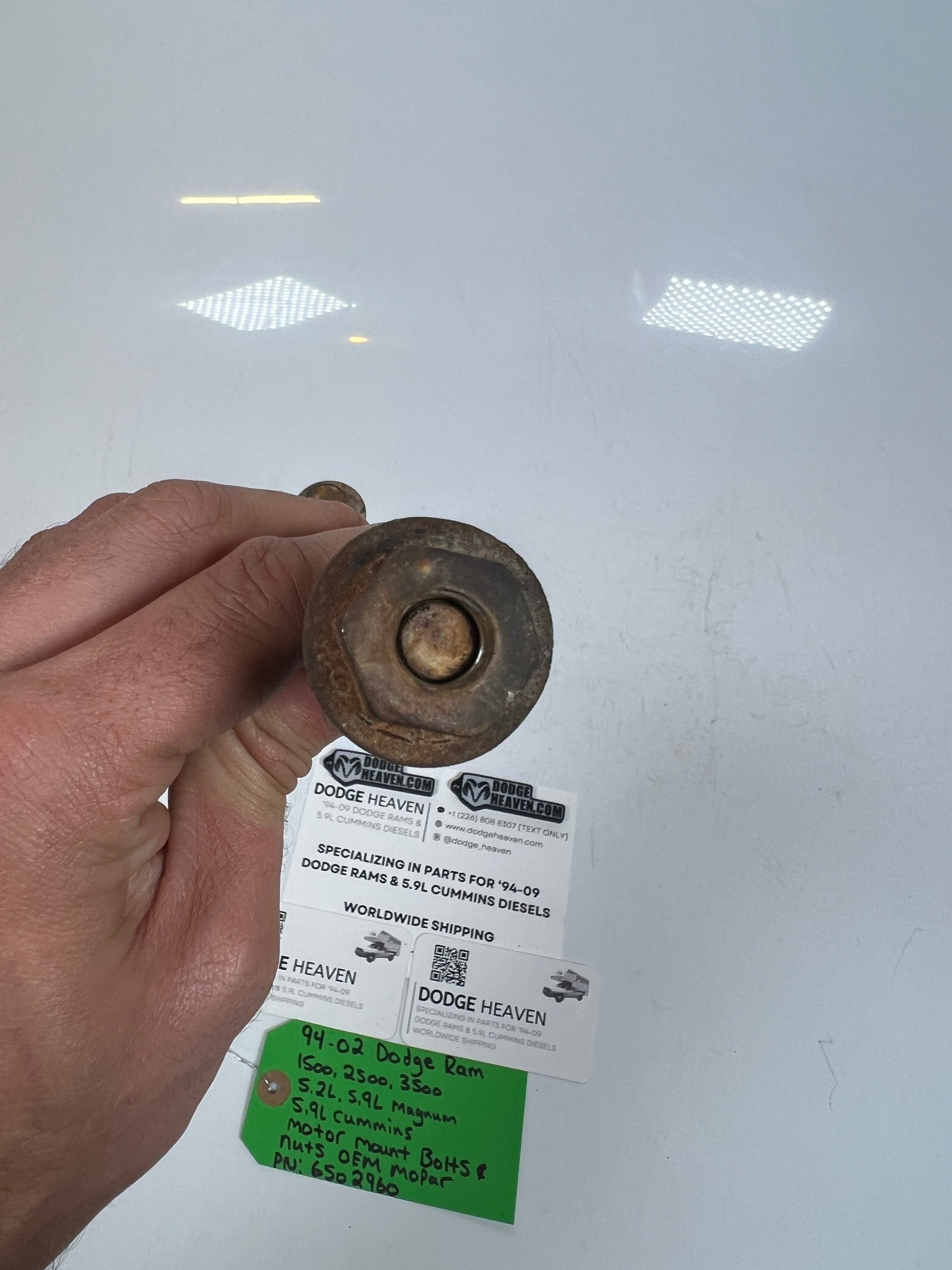 1994-2002 Dodge Ram 1500-3500 Gas & Diesel Motor Mount Bolts & Nuts