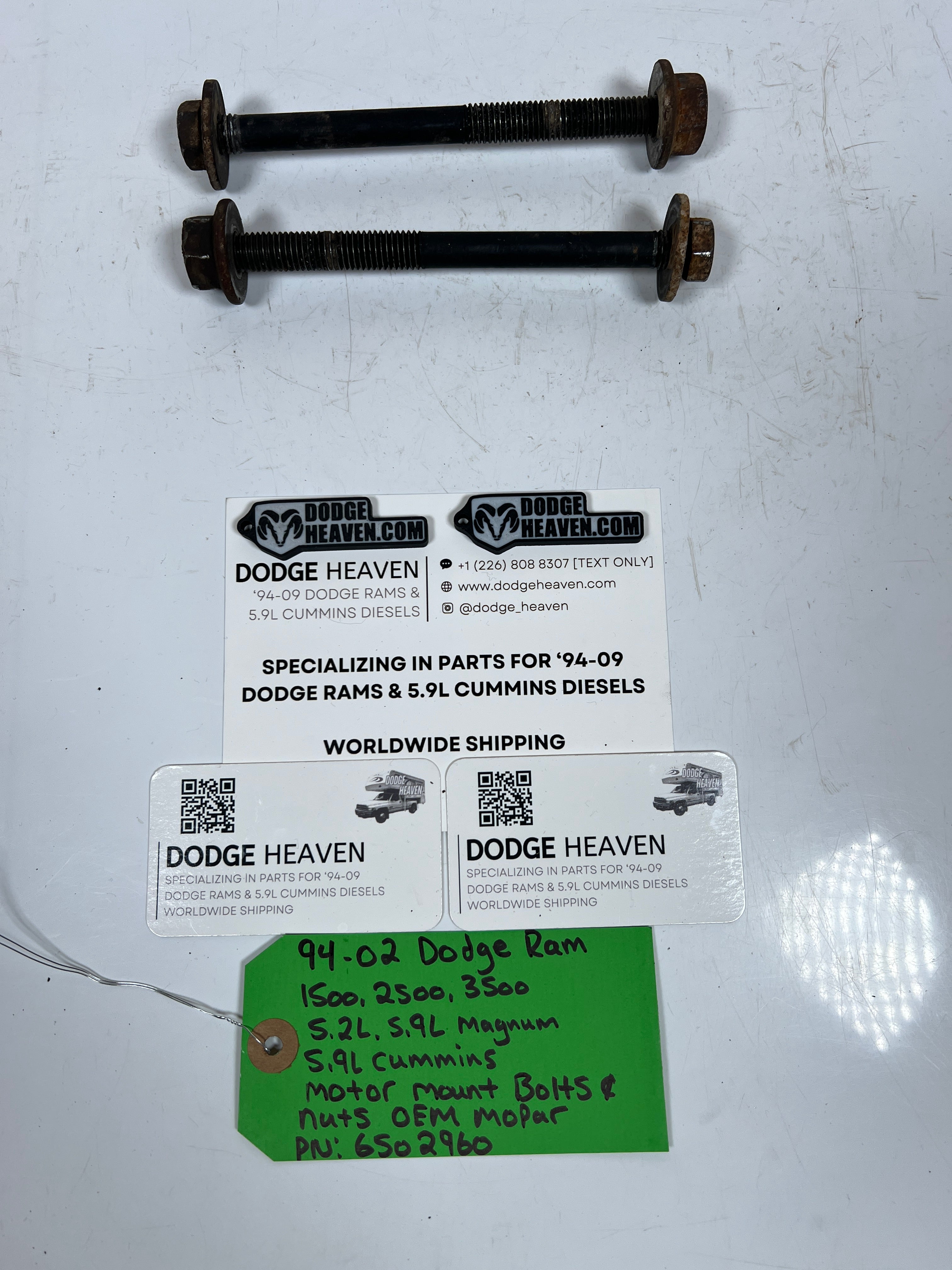 1994-2002 Dodge Ram 1500-3500 Gas & Diesel Motor Mount Bolts & Nuts