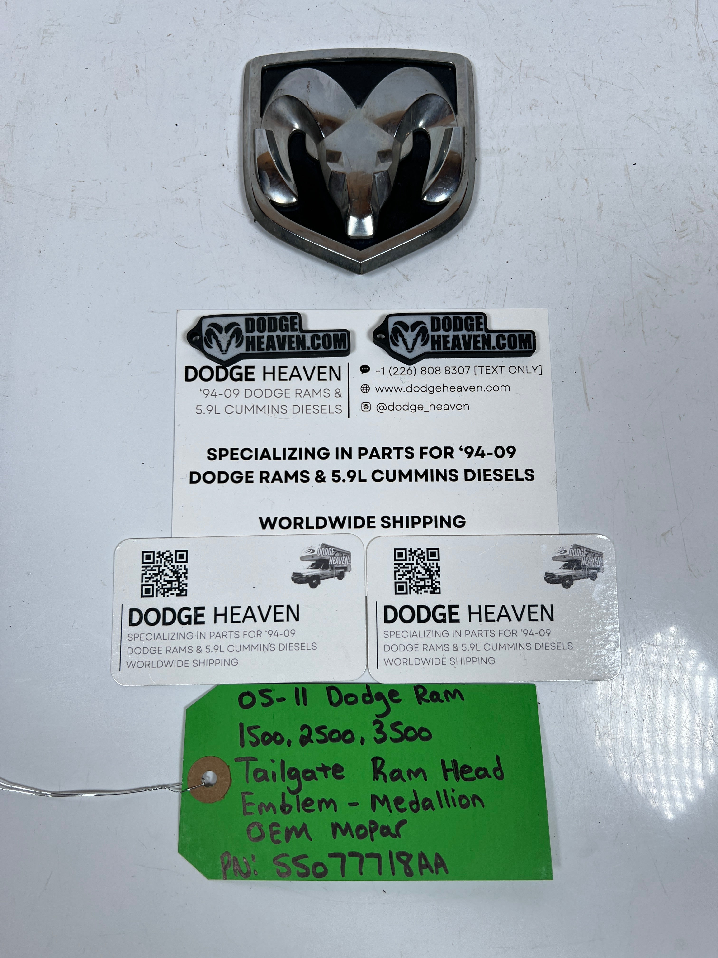 2005-2011 Dodge Ram Tailgate RAM HEAD Emblem Medallion Badge