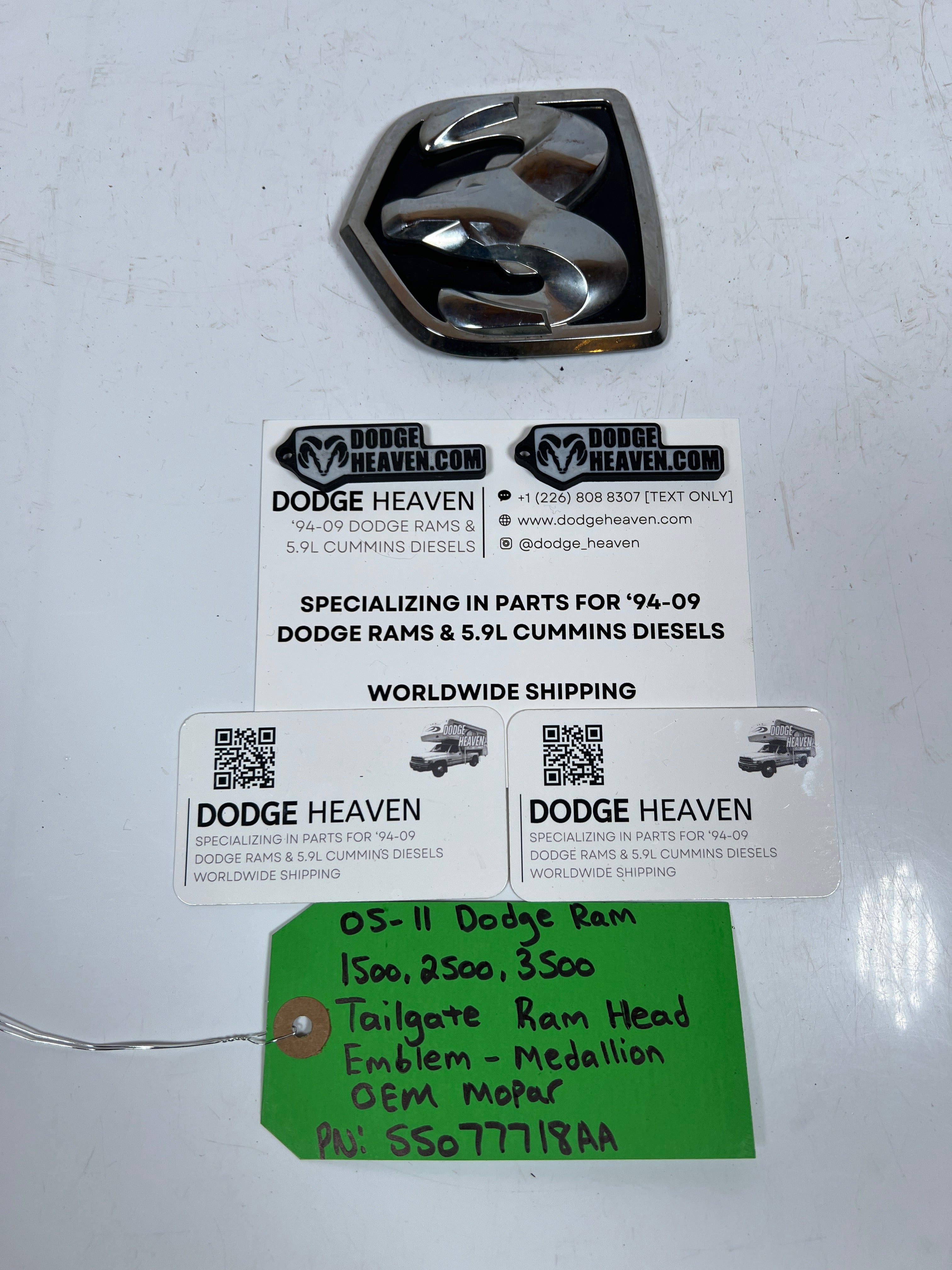 2005-2011 Dodge Ram Tailgate RAM HEAD Emblem Medallion Badge