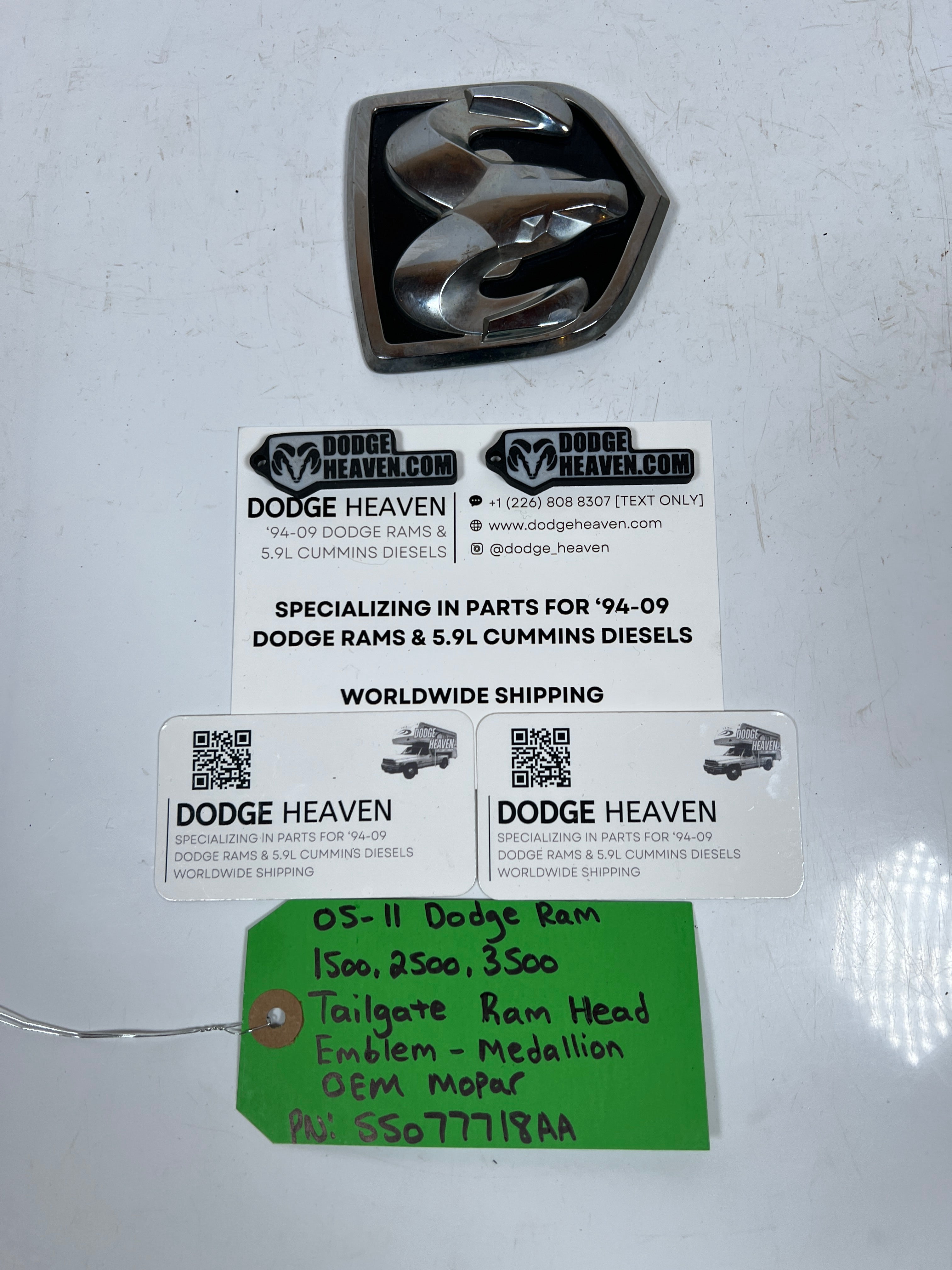 2005-2011 Dodge Ram Tailgate RAM HEAD Emblem Medallion Badge