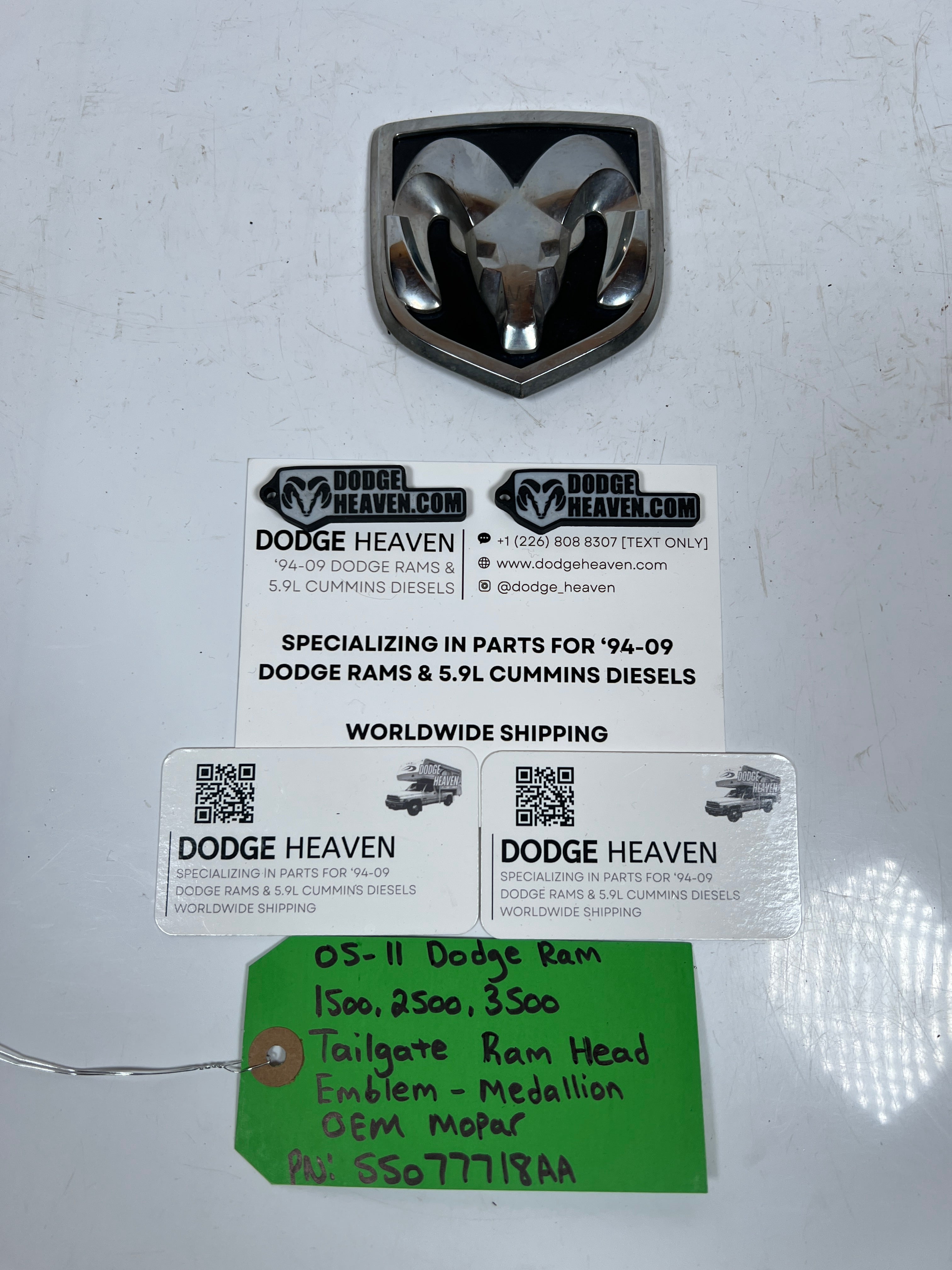 2005-2011 Dodge Ram Tailgate RAM HEAD Emblem Medallion Badge