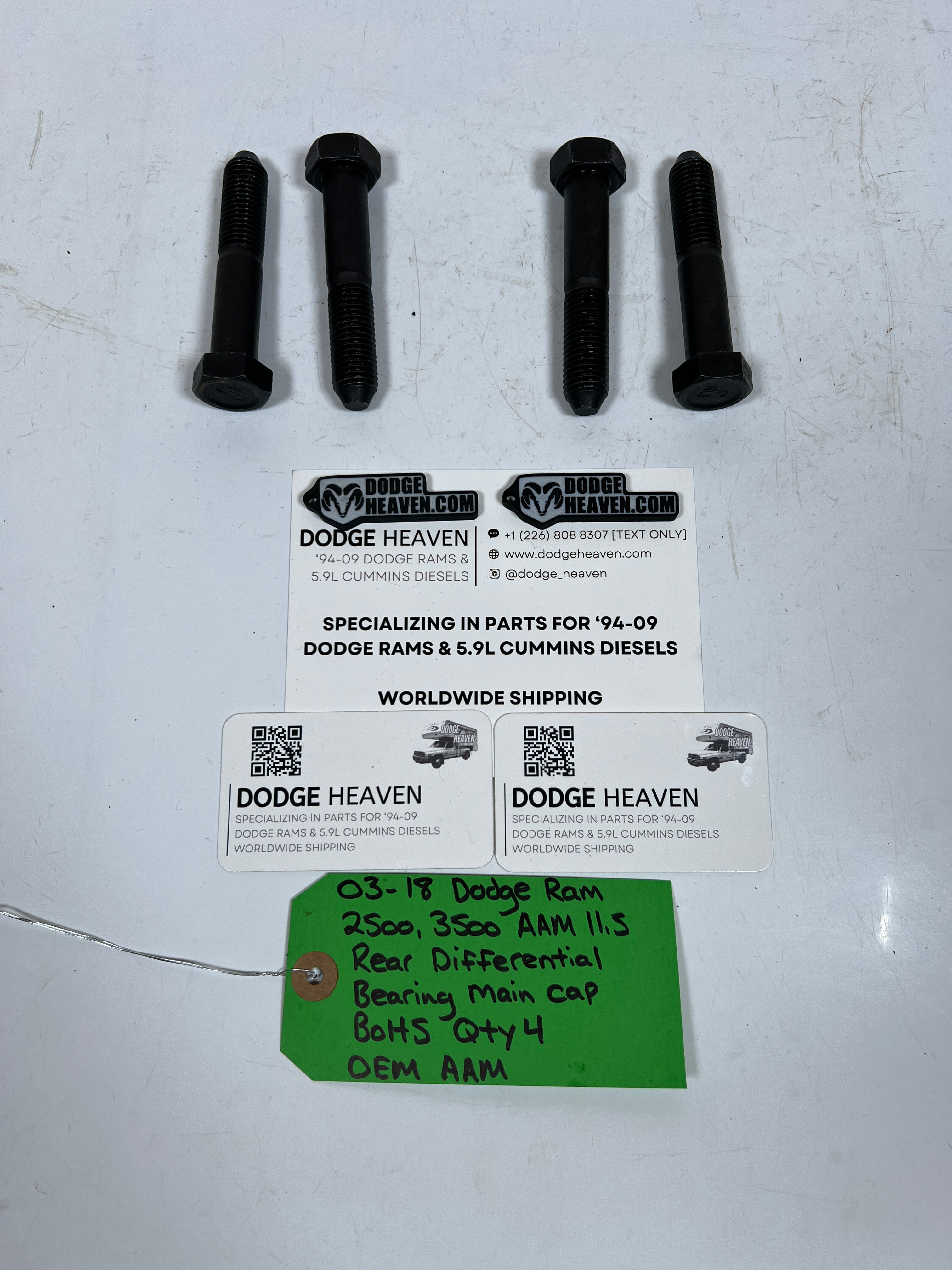 2003-2018 Dodge Ram AAM 11.5 Rear Differential Bearing Main Cap Bolts QTY 4