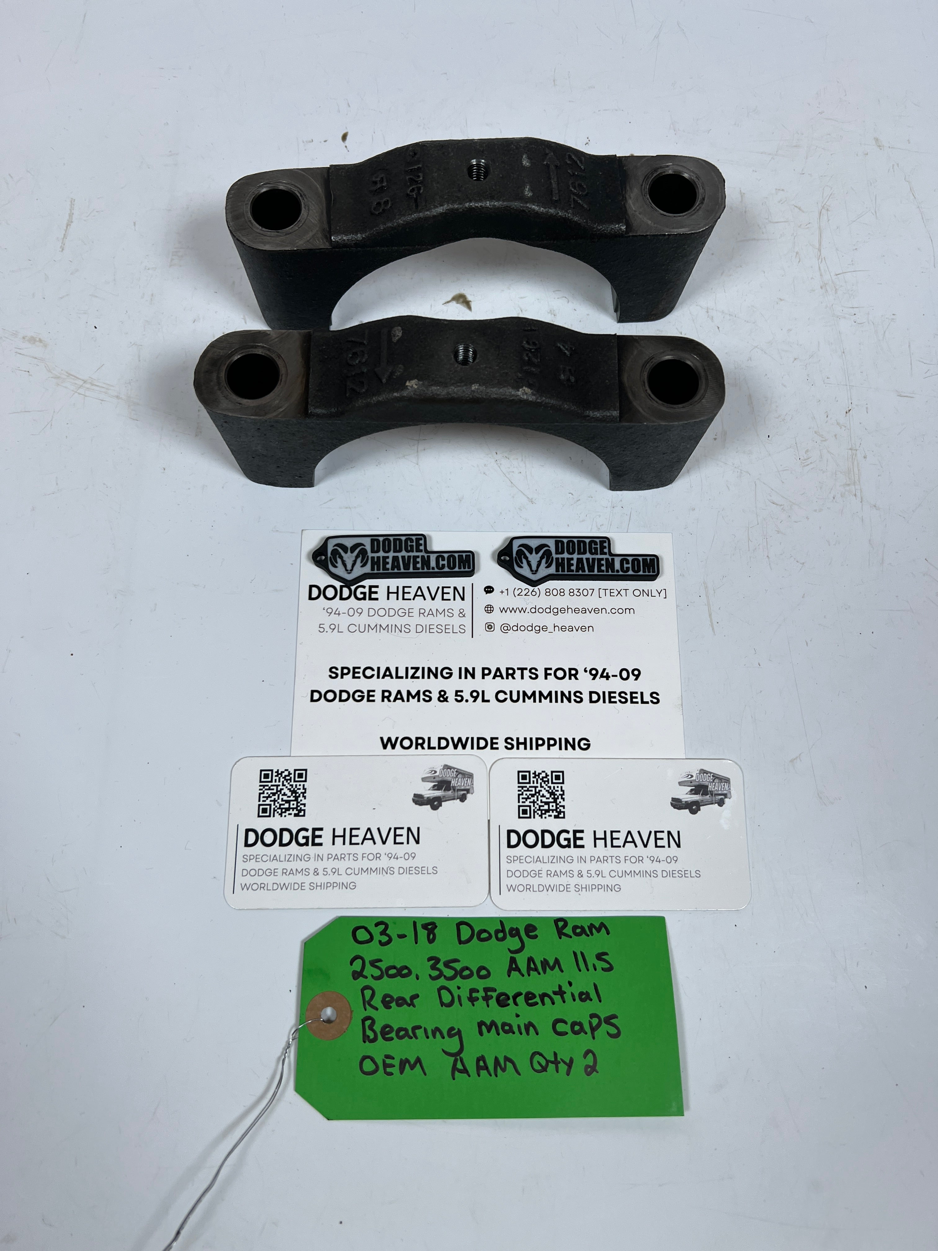 2003-2018 Dodge Ram AAM 11.5 Rear Differential Bearing Main Caps QTY 2