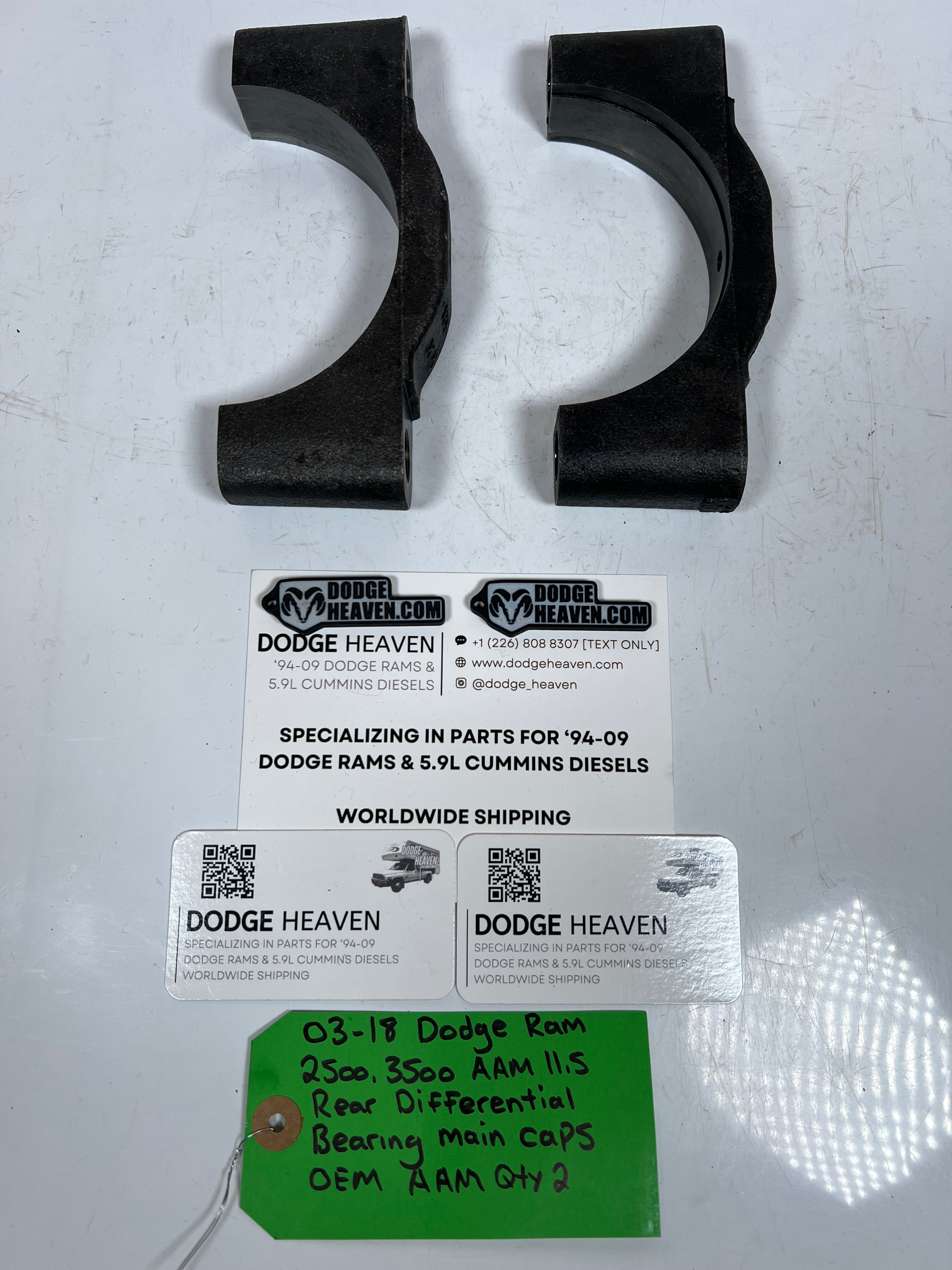 2003-2018 Dodge Ram AAM 11.5 Rear Differential Bearing Main Caps QTY 2
