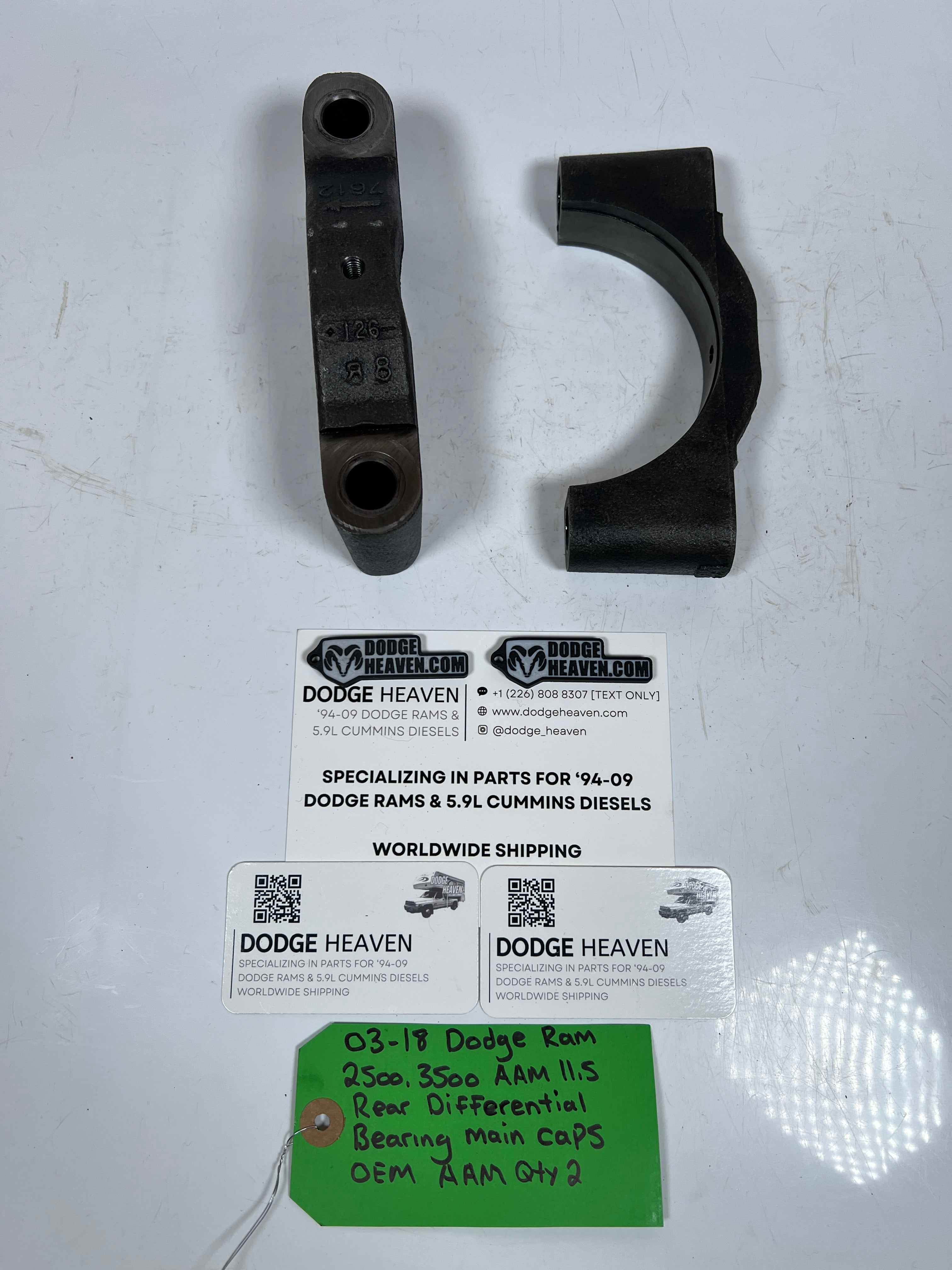 2003-2018 Dodge Ram AAM 11.5 Rear Differential Bearing Main Caps QTY 2