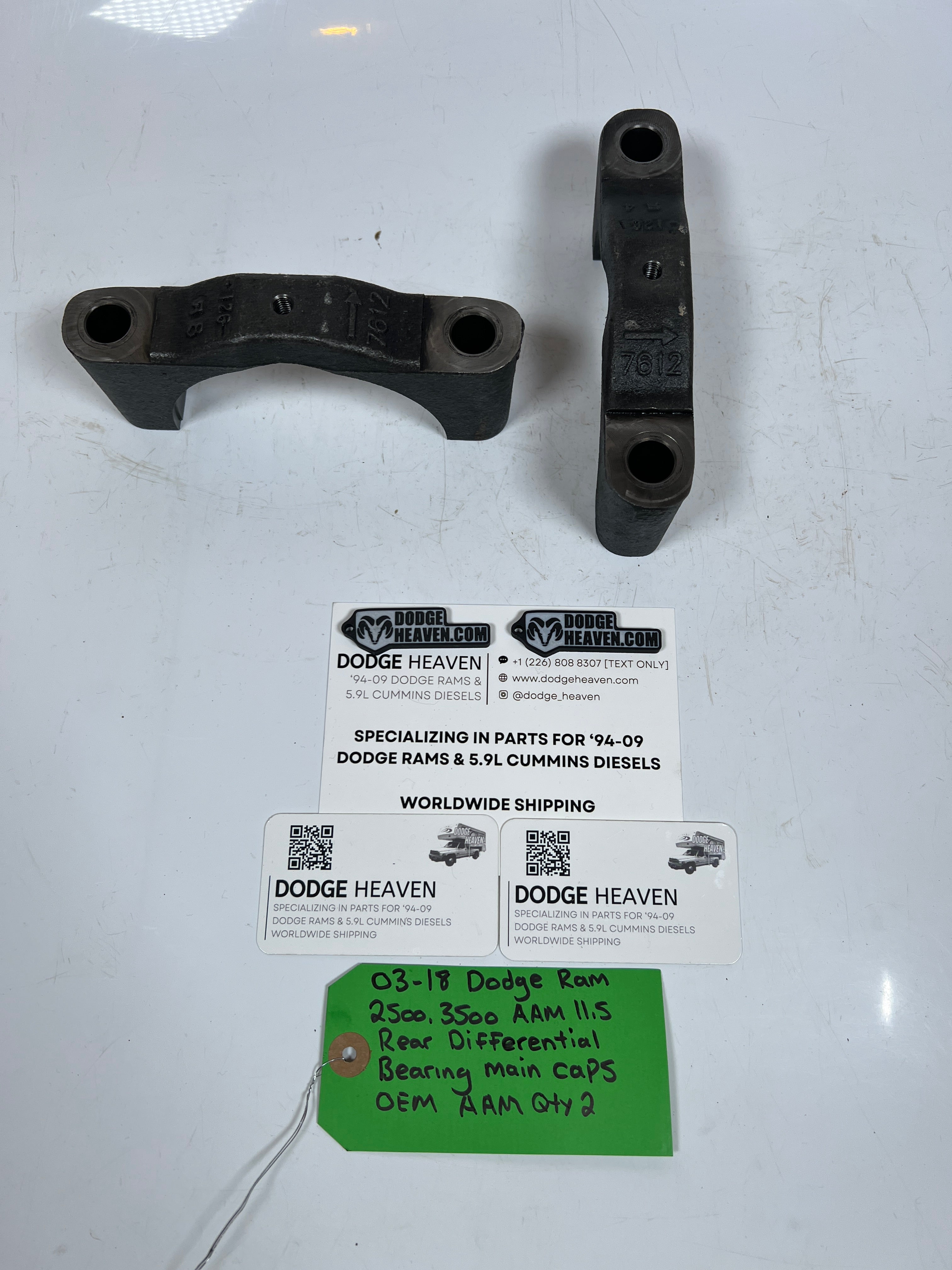 2003-2018 Dodge Ram AAM 11.5 Rear Differential Bearing Main Caps QTY 2