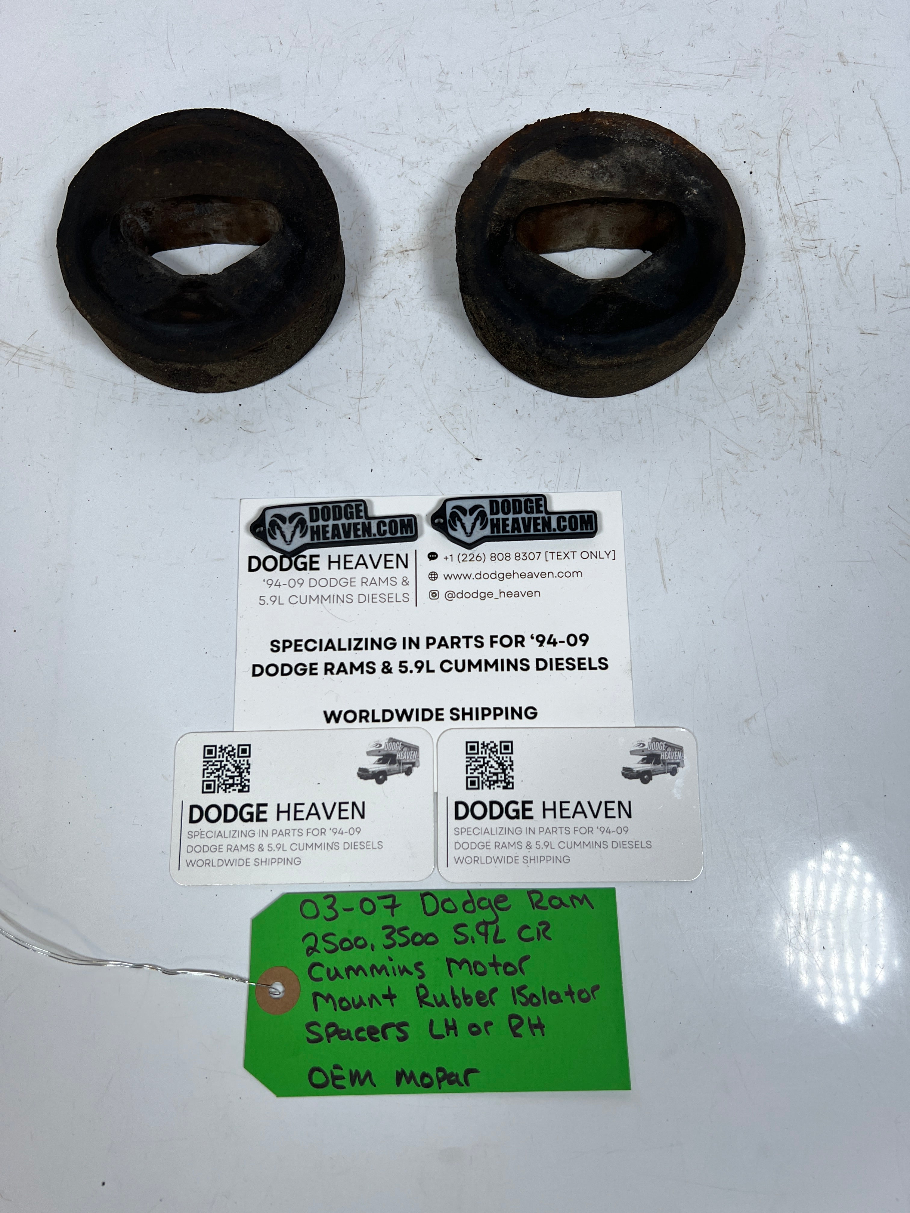 2003-2007 Dodge Ram 5.9L CR Cummins Motor Mount Rubber Isolators LH or RH