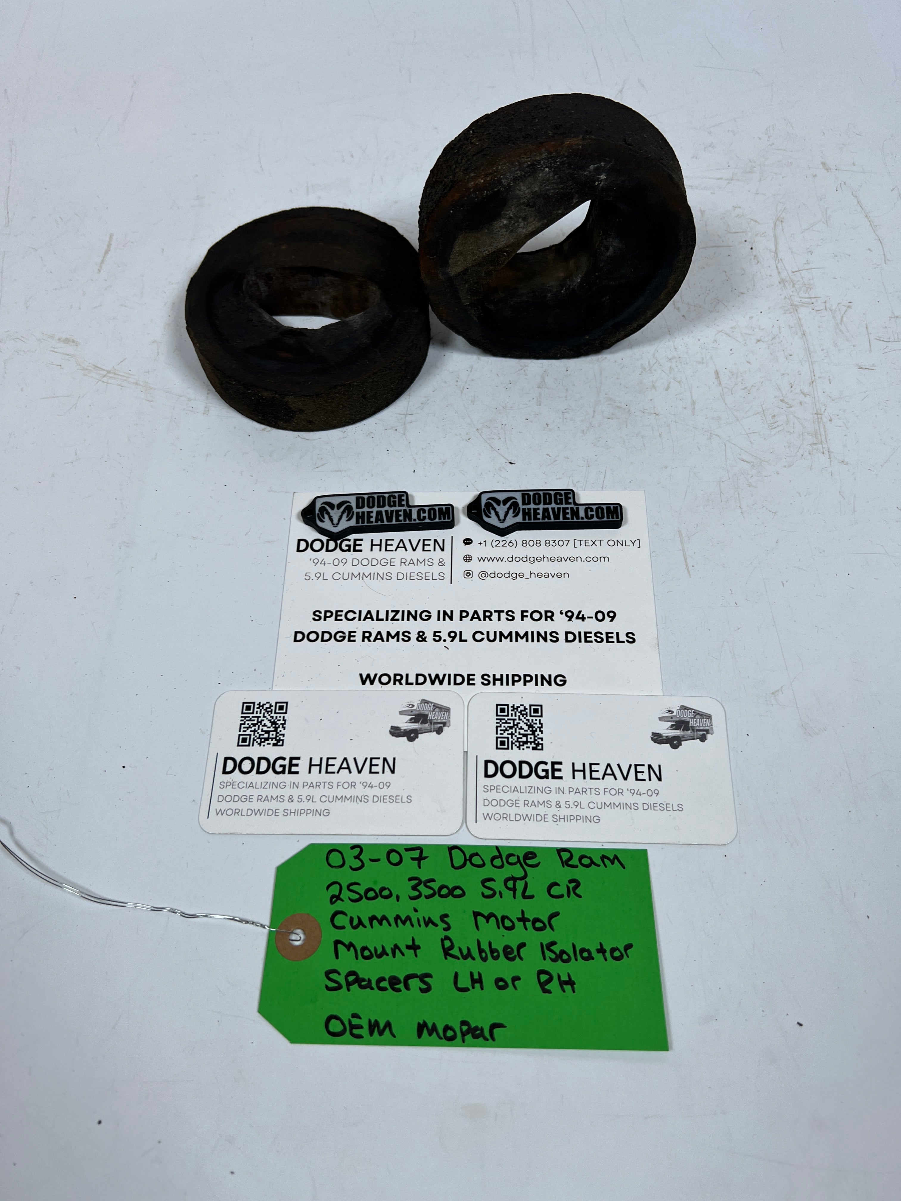 2003-2007 Dodge Ram 5.9L CR Cummins Motor Mount Rubber Isolators LH or RH