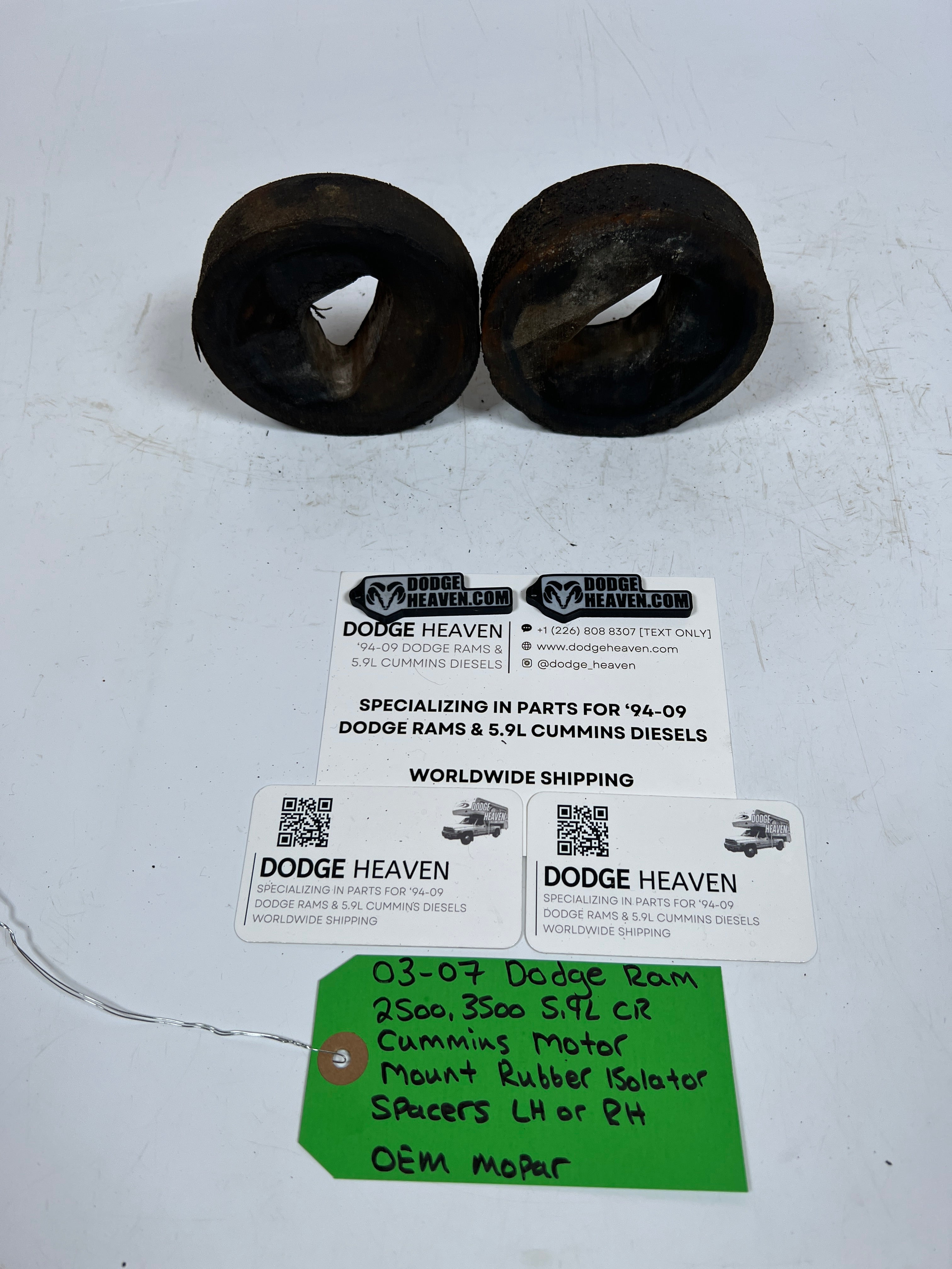 2003-2007 Dodge Ram 5.9L CR Cummins Motor Mount Rubber Isolators LH or RH