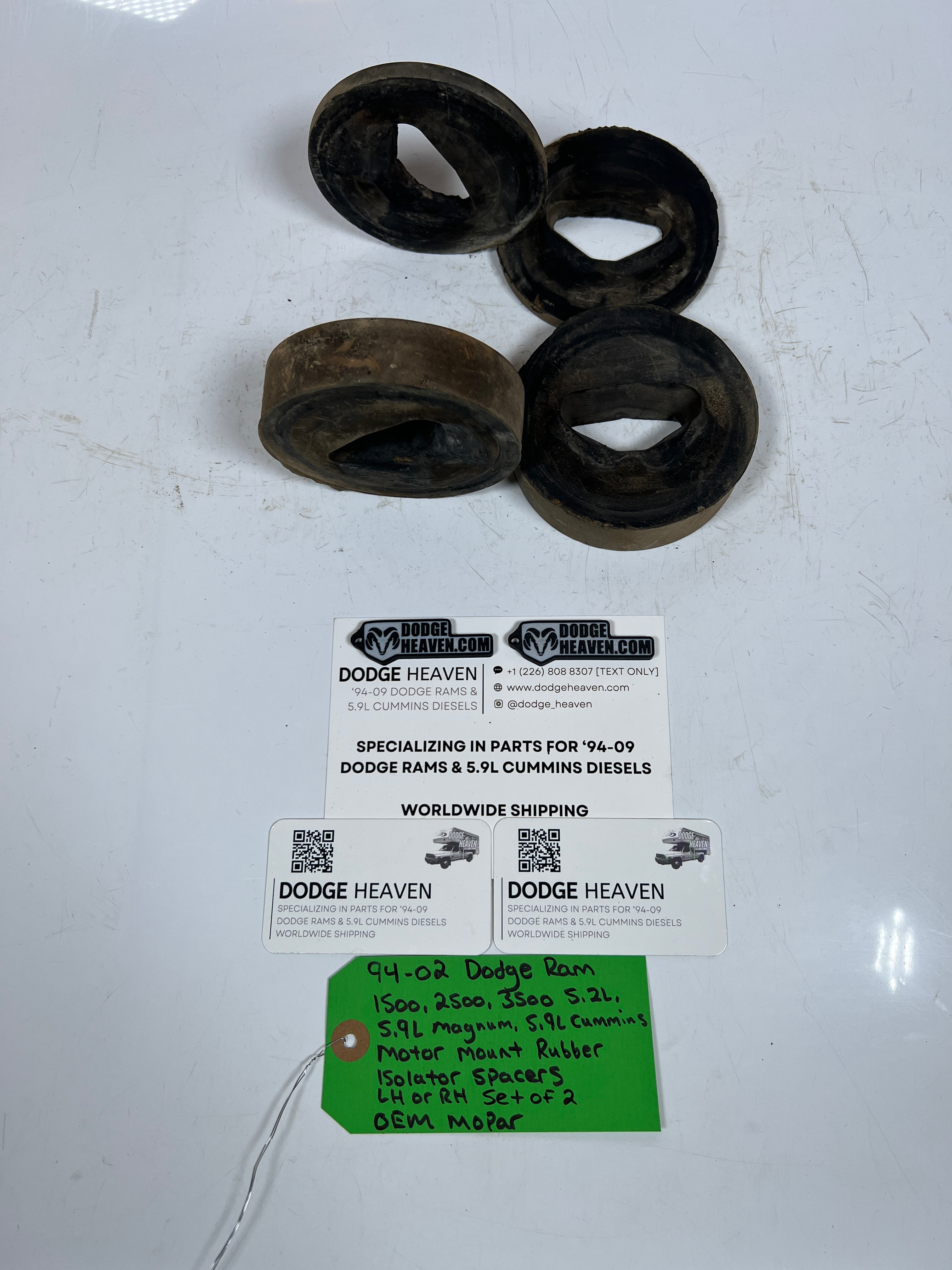 1994-2002 Dodge Ram Gas & Diesel Motor Mount Rubber Isolator Spacer QTY 2