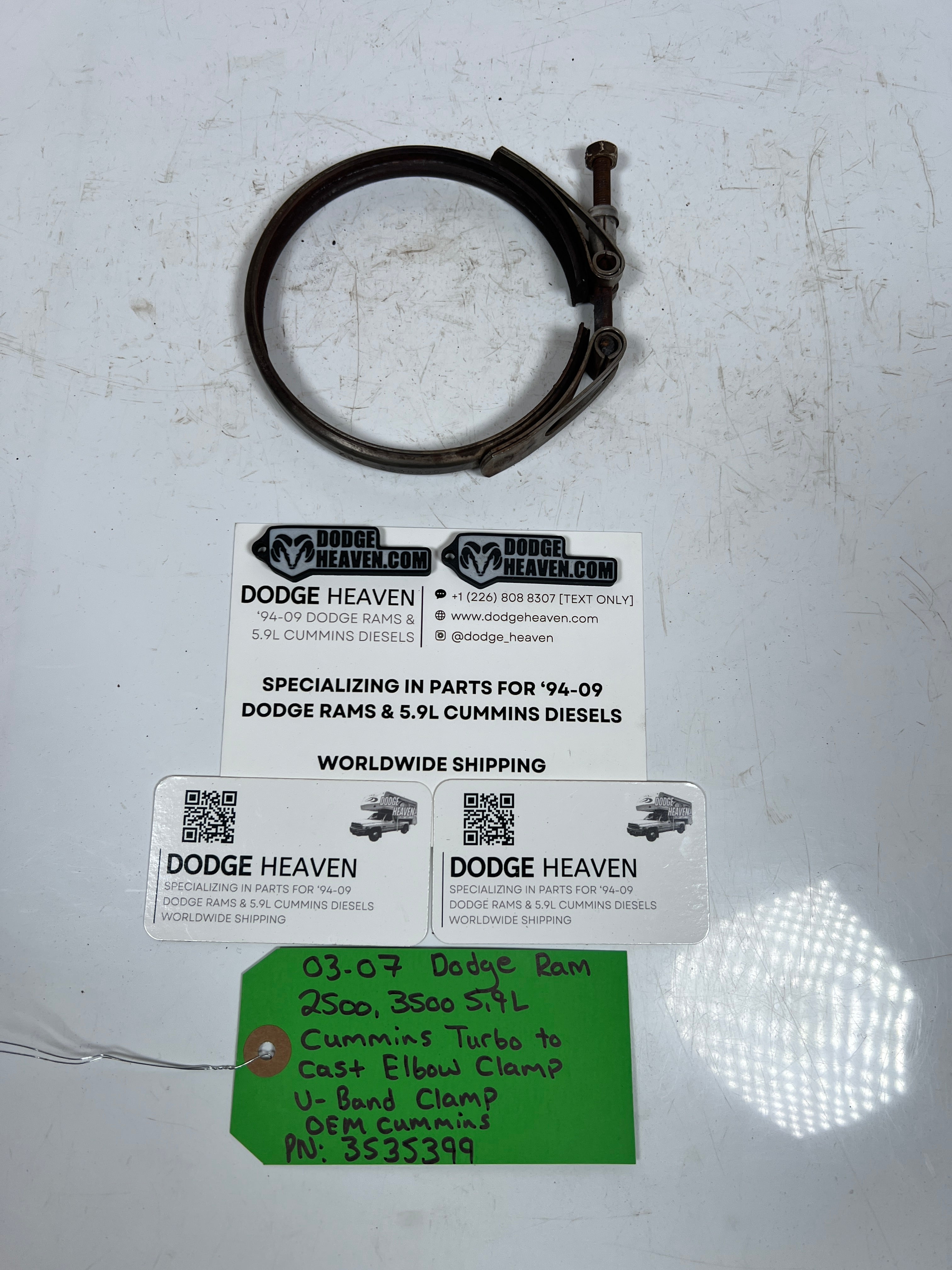2003-2007 Dodge Ram 5.9L Cummins Turbo to Exhaust Elbow V-band Clamp