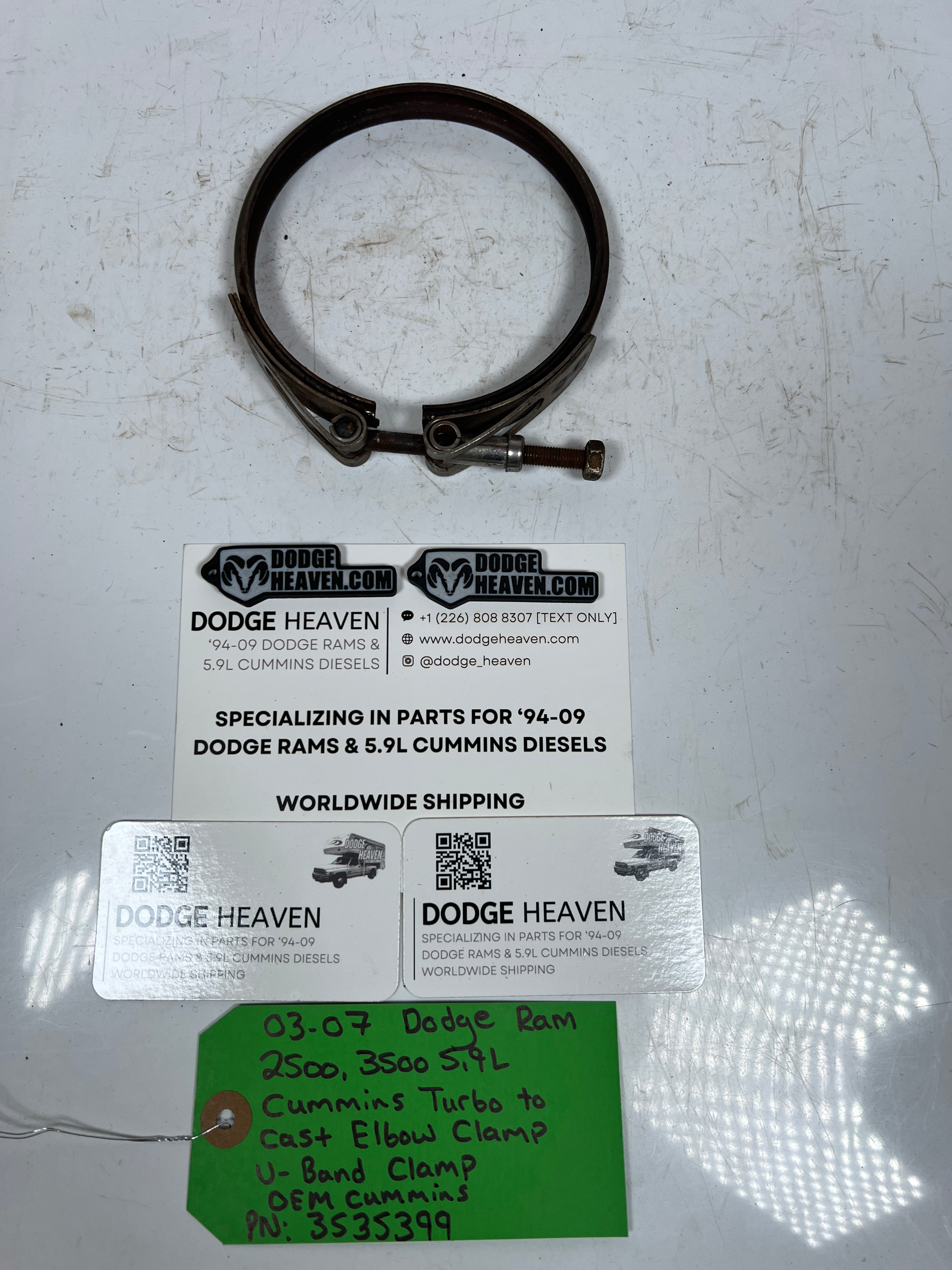 2003-2007 Dodge Ram 5.9L Cummins Turbo to Exhaust Elbow V-band Clamp