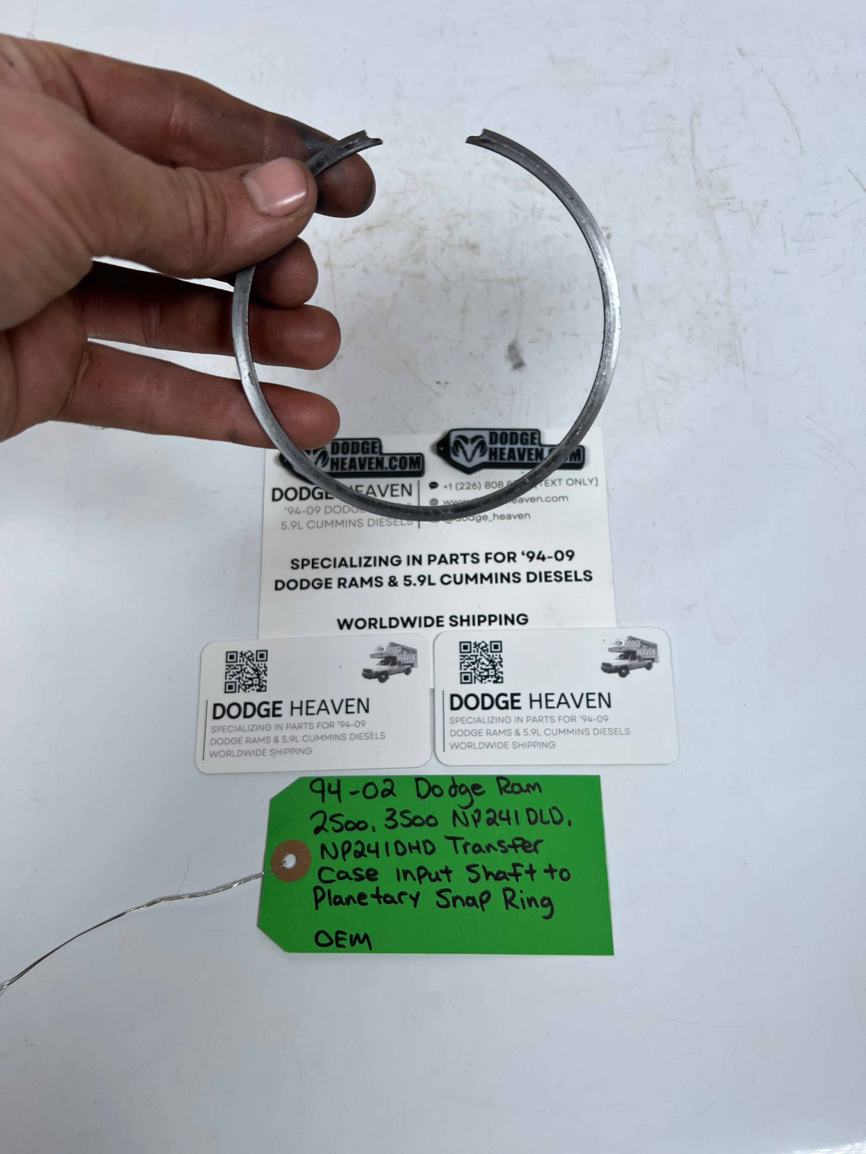 1994-2002 Dodge Ram 241DLD 241DHD Transfer Case Input Shaft Snap Ring