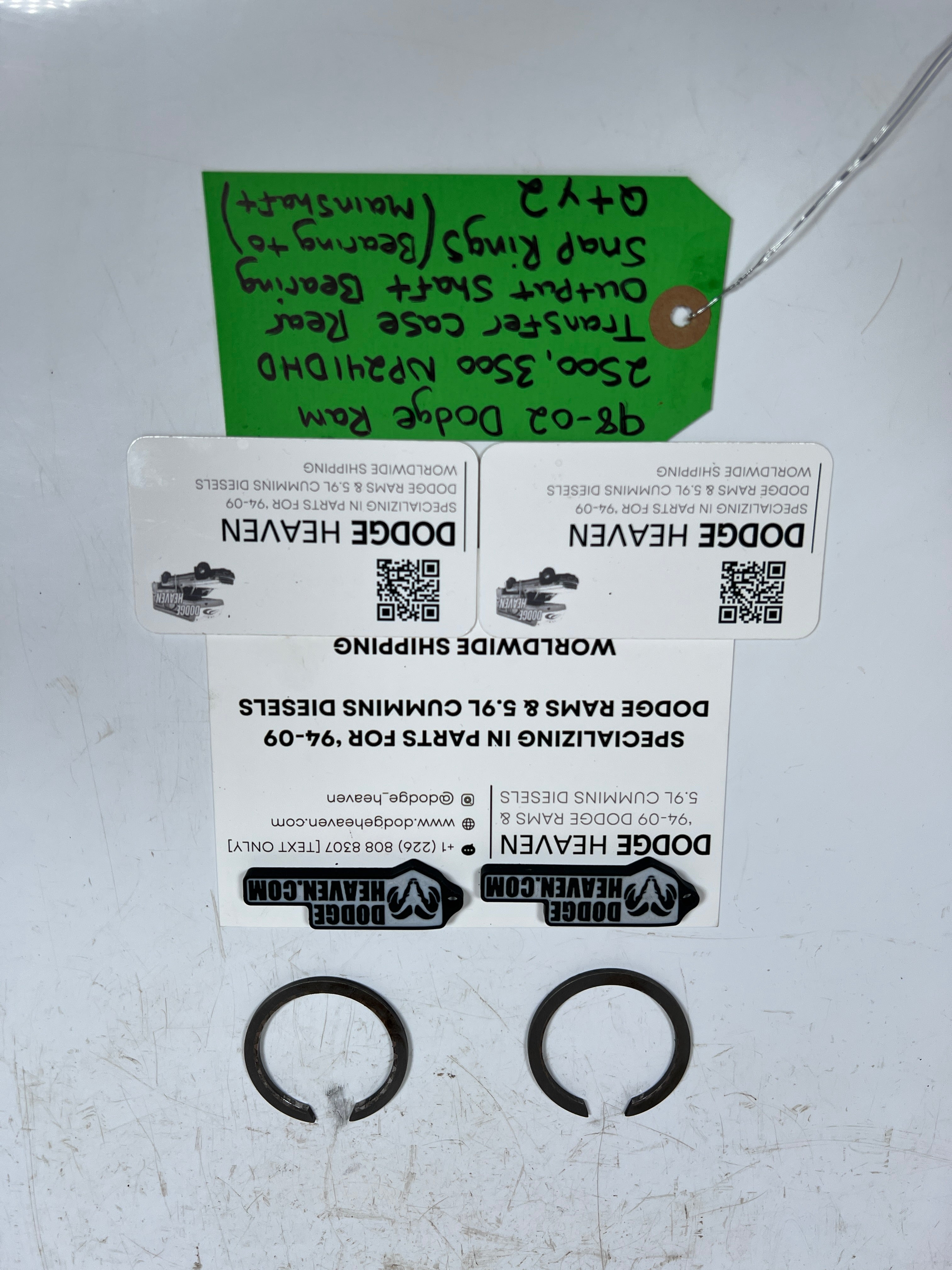 1998-2002 Dodge Ram NP241DHD Transfer Case Rear Output Shaft Bearing Snap Rings