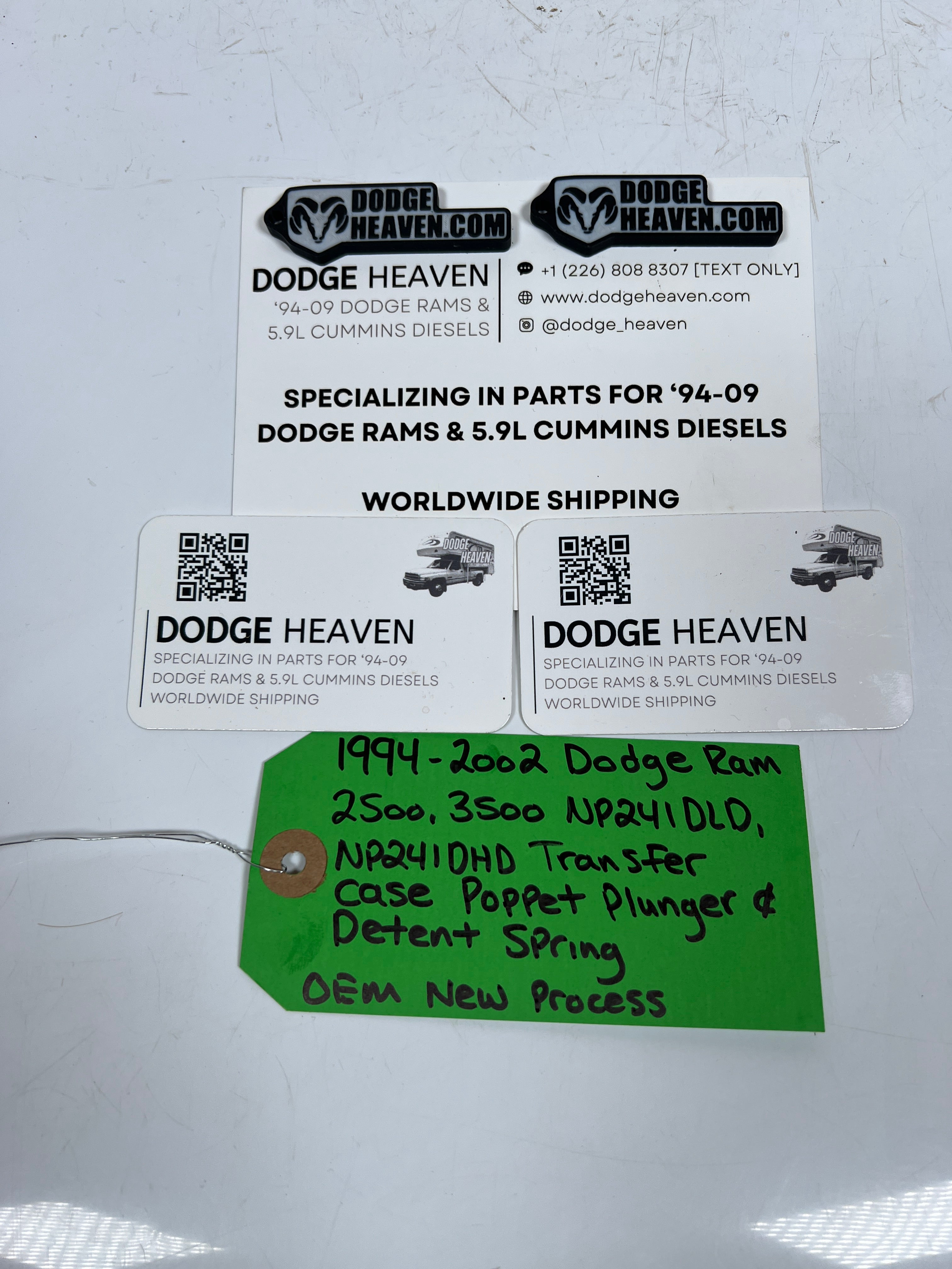 1994-2002 Dodge Ram 241DLD 241DHD Transfer Case Poppet Plunger & Detent Spring