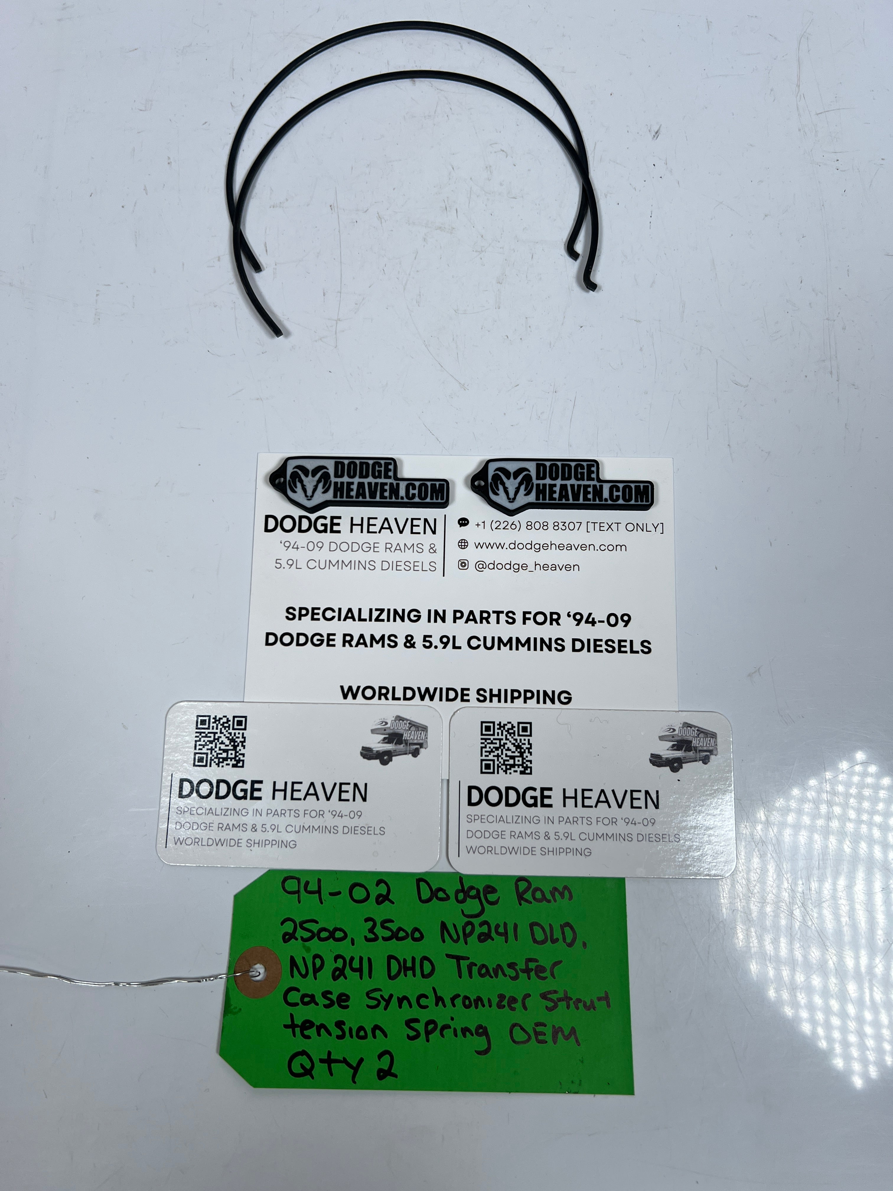 1994-2002 Dodge Ram 241DLD 241DHD Transfer Case Synchro Strut Tension Spring