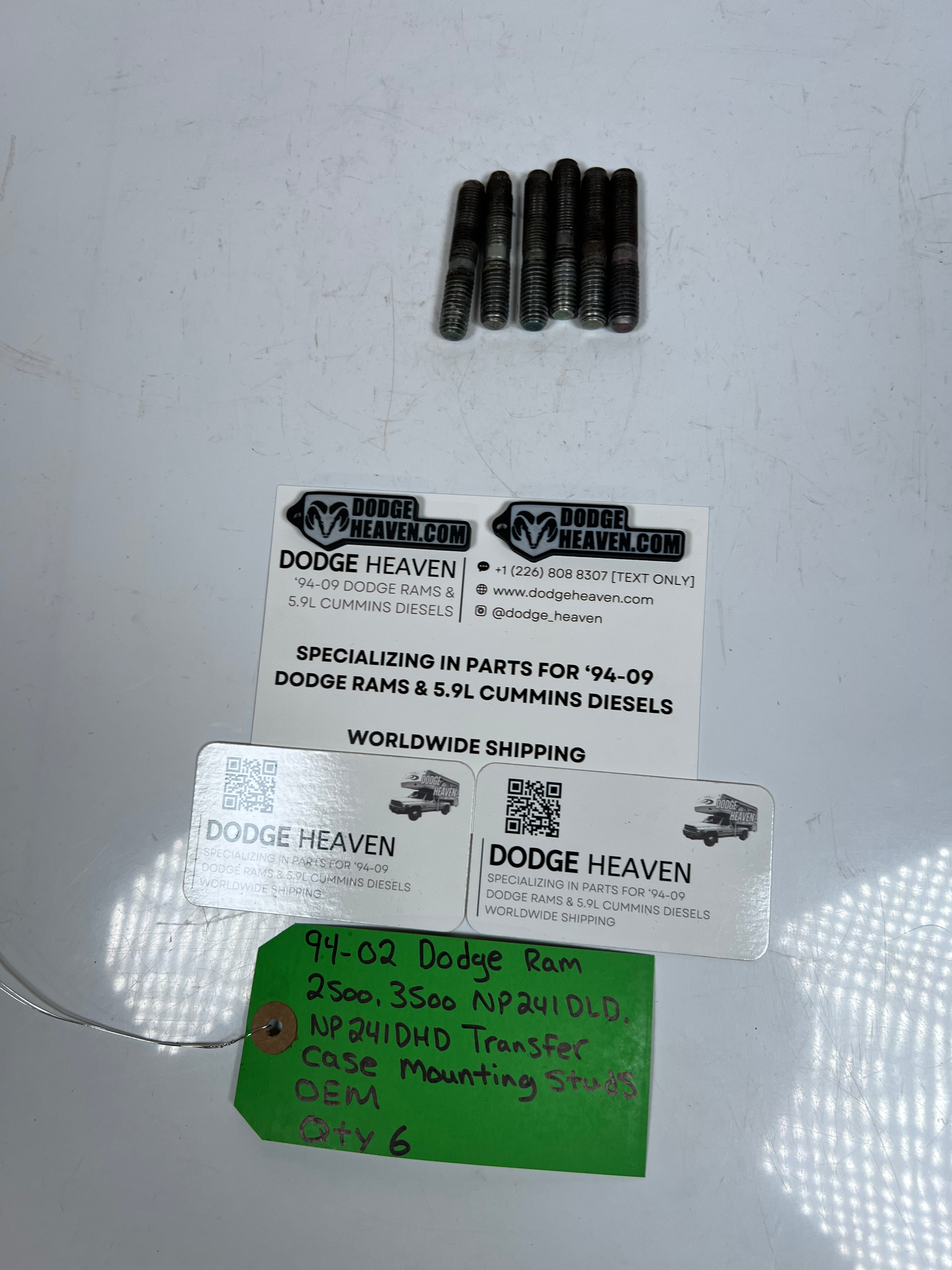 1994-2002 Dodge Ram 241DLD 241DHD Transfer Case Mounting Studs QTY 6
