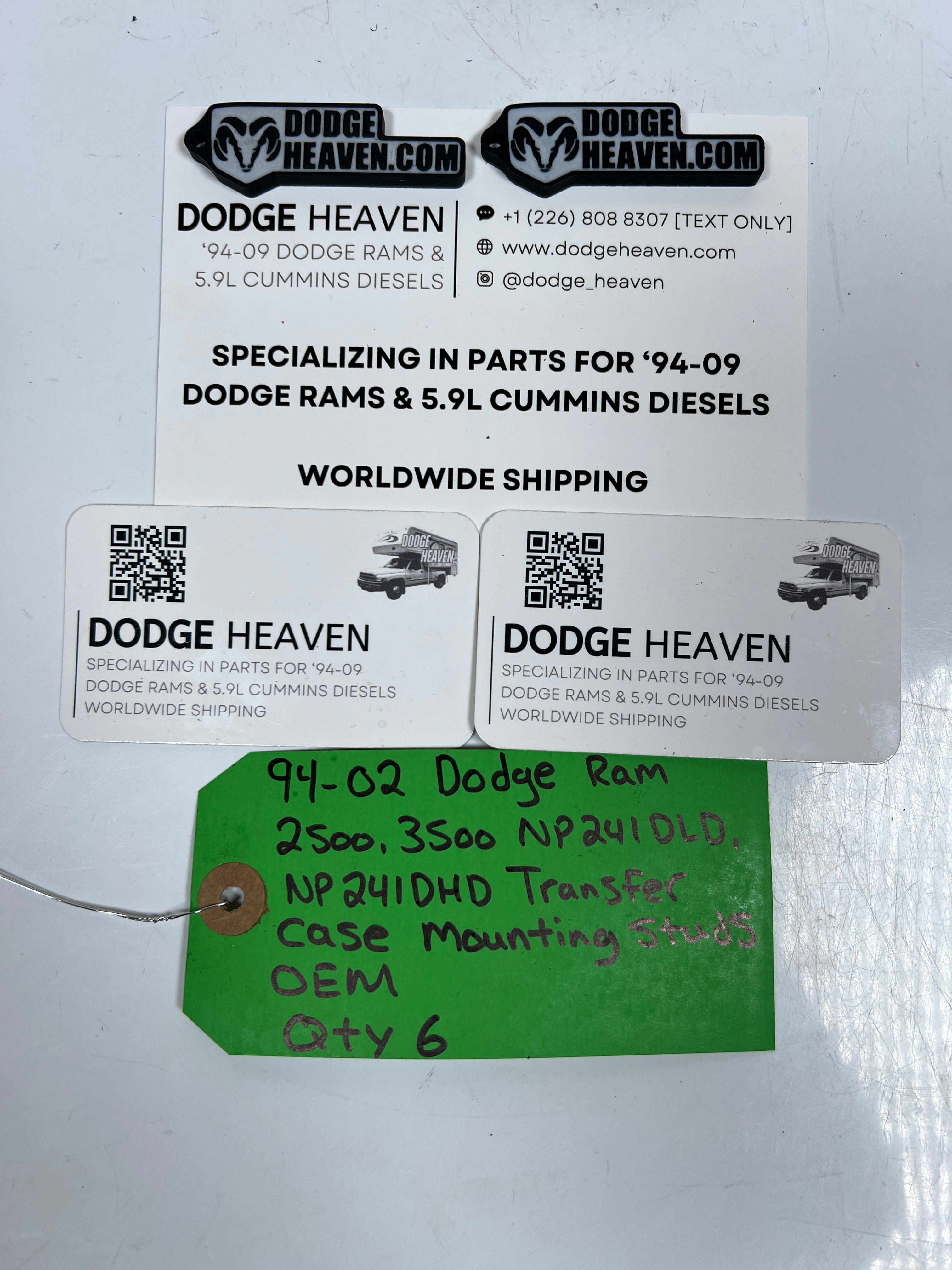 1994-2002 Dodge Ram 241DLD 241DHD Transfer Case Mounting Studs QTY 6