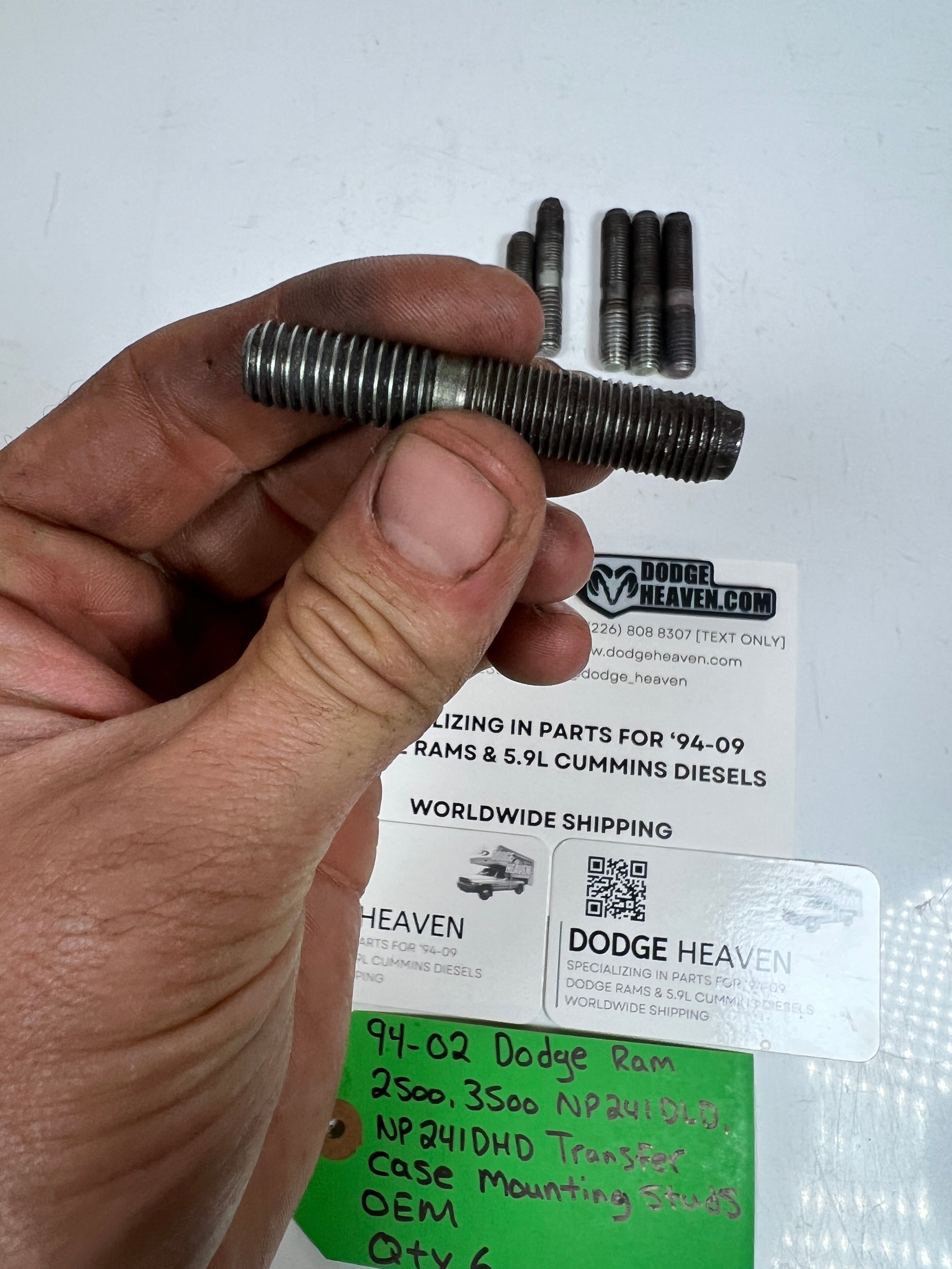 1994-2002 Dodge Ram 241DLD 241DHD Transfer Case Mounting Studs QTY 6