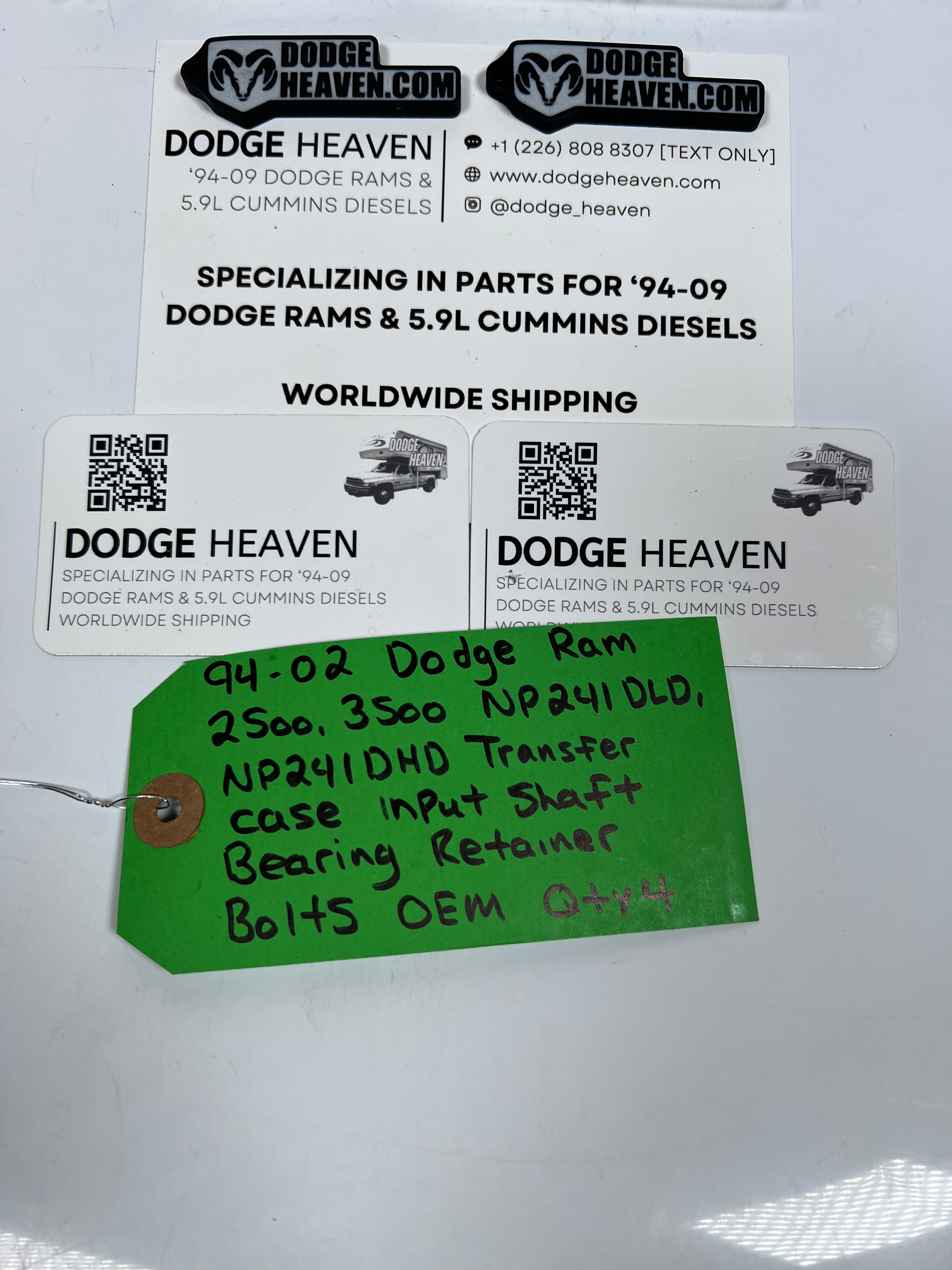 1994-2002 Dodge Ram 241DLD DHD Transfer Case Input Shaft Bearing Retainer Bolts