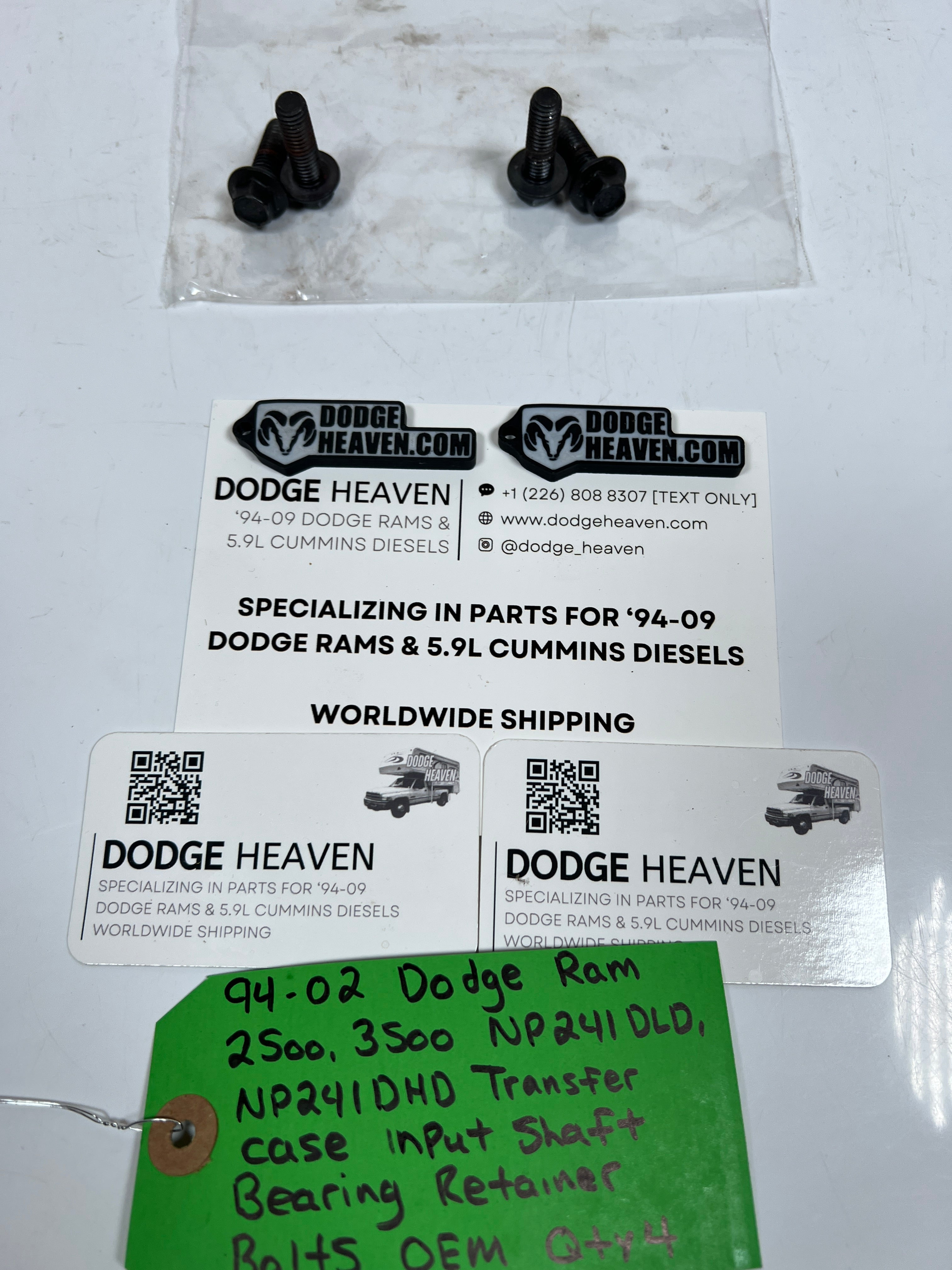 1994-2002 Dodge Ram 241DLD DHD Transfer Case Input Shaft Bearing Retainer Bolts