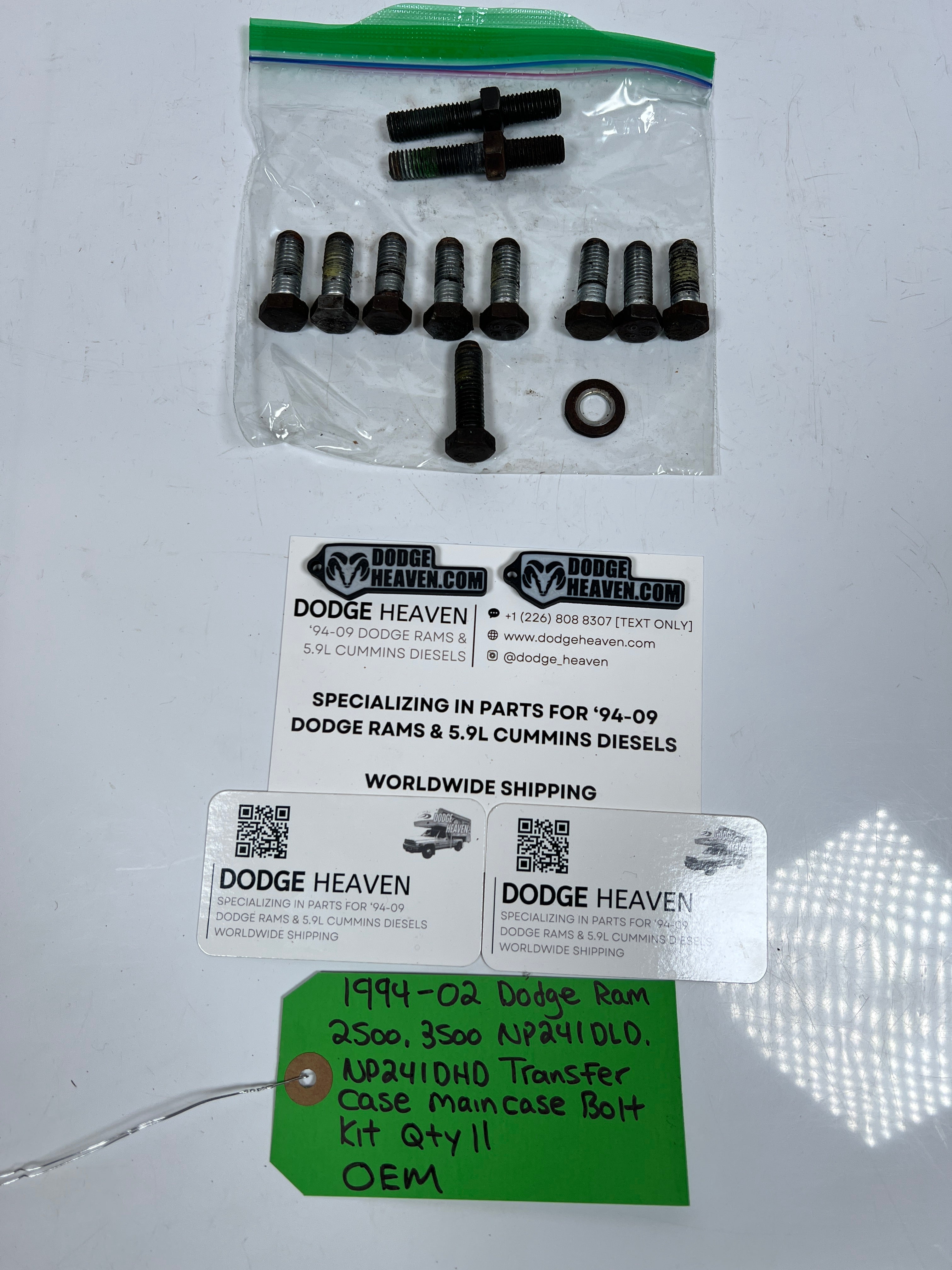 1994-2002 Dodge Ram 241DLD 241DHD Transfer Case Main Case Bolt Kit 11 QTY