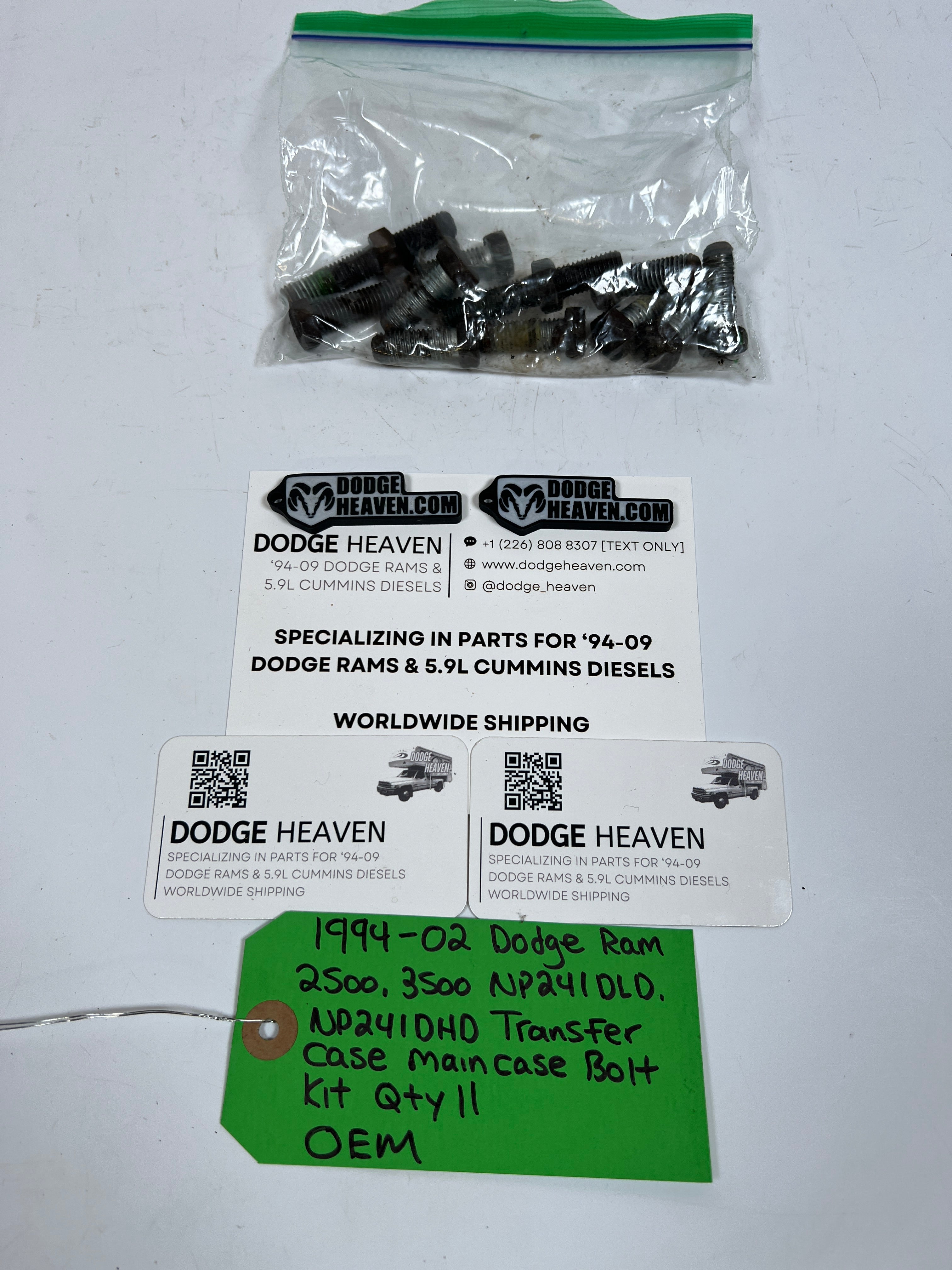 1994-2002 Dodge Ram 241DLD 241DHD Transfer Case Main Case Bolt Kit 11 QTY