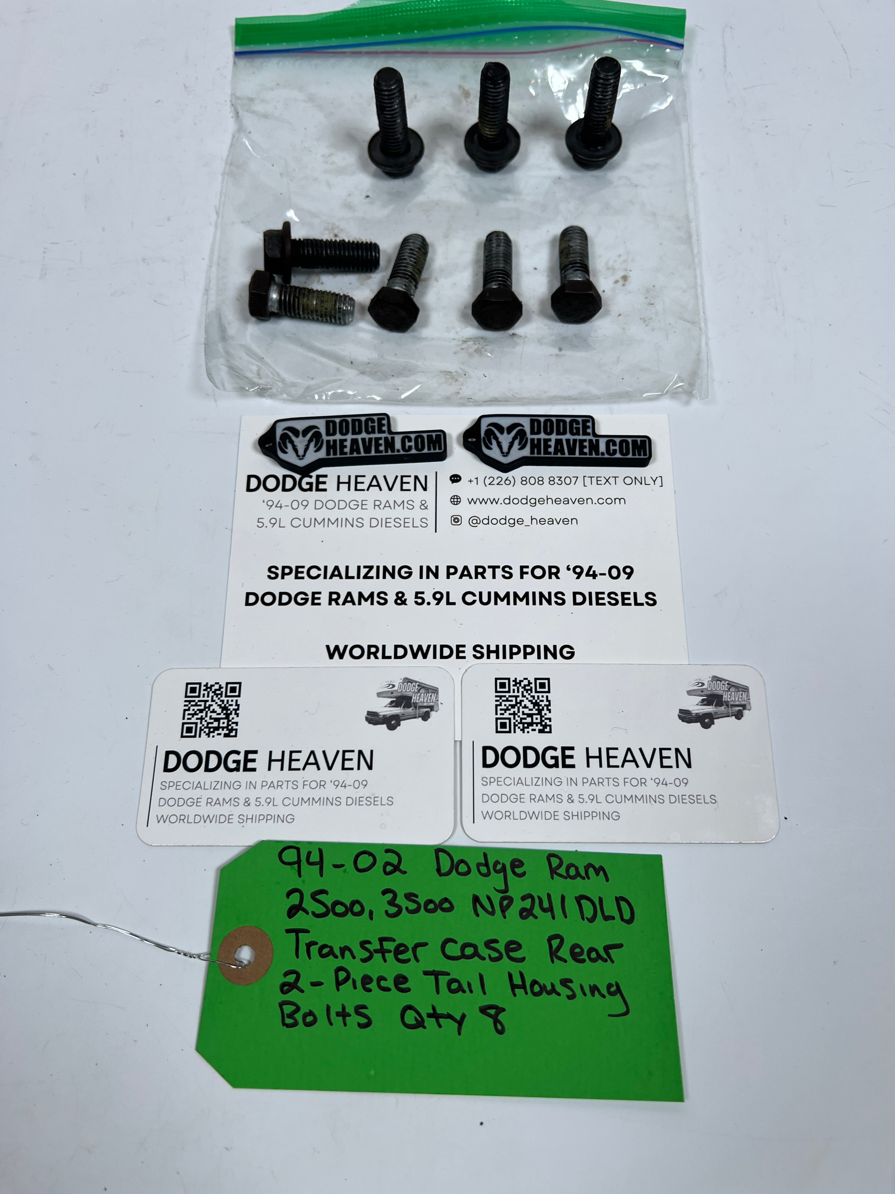 1994-2002 Dodge Ram 241DLD Transfer Case Rear 2-Piece Tail Housing Bolts QTY 8