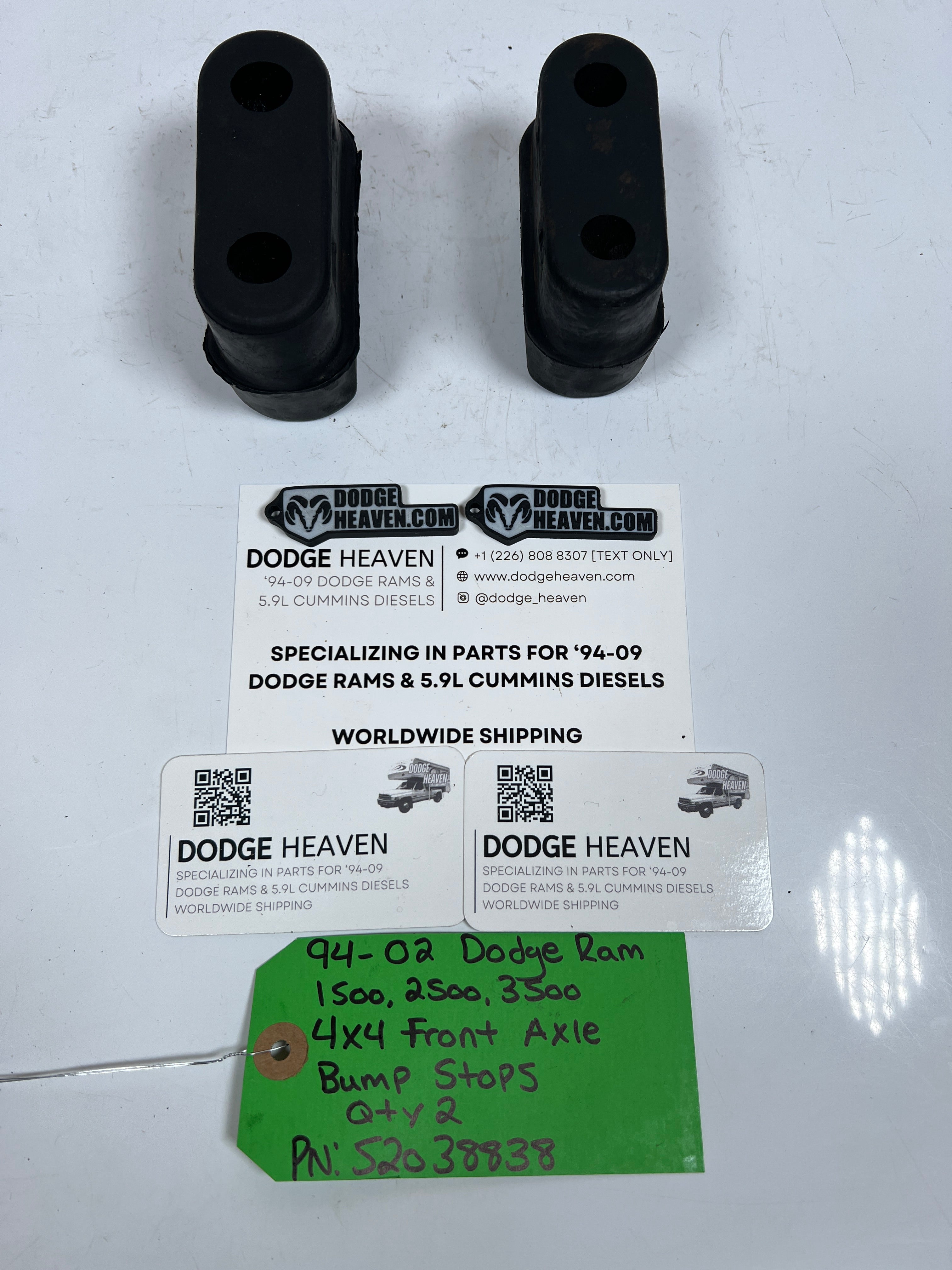 1994-2002 Dodge Ram 1500-3500 4x4 Front Axle Bump Stops QTy 2 52038838