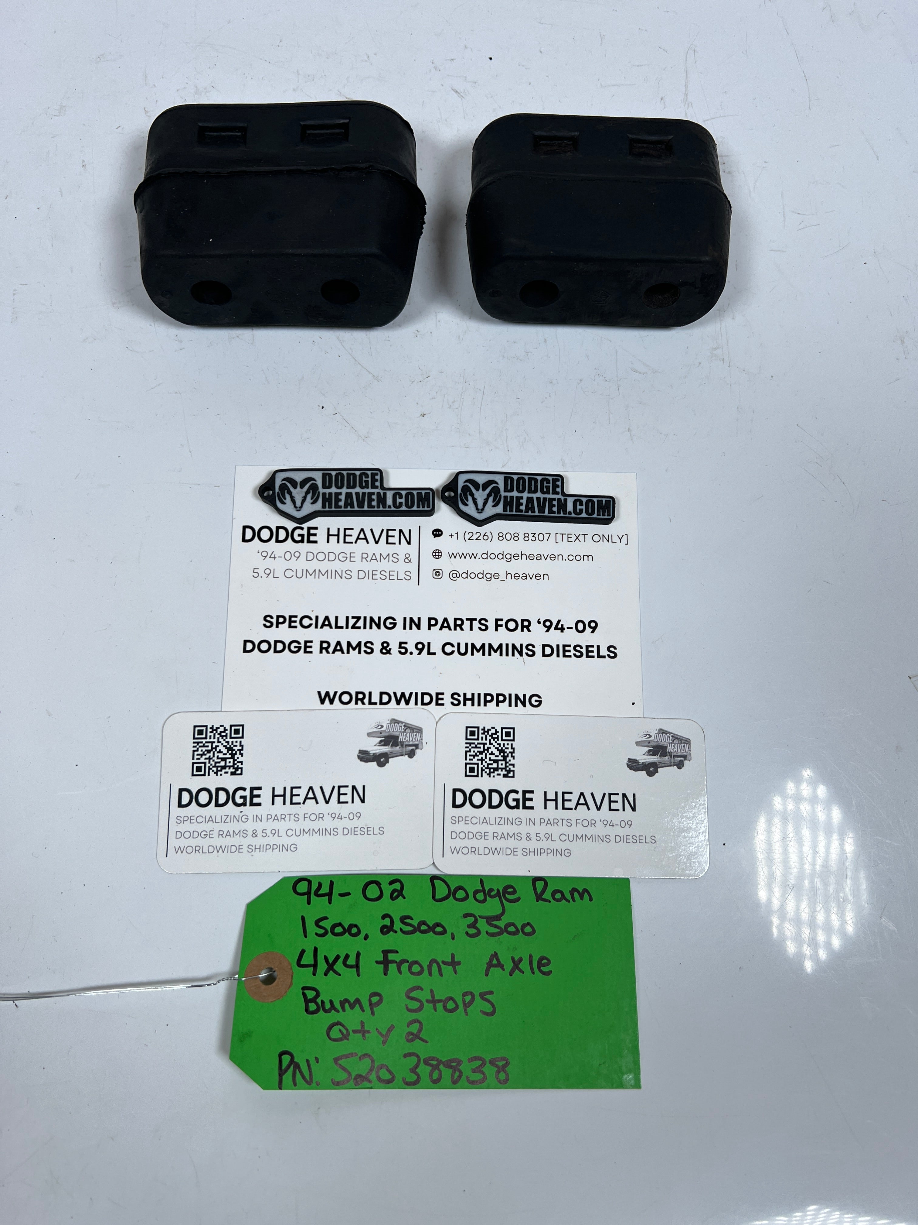 1994-2002 Dodge Ram 1500-3500 4x4 Front Axle Bump Stops QTy 2 52038838
