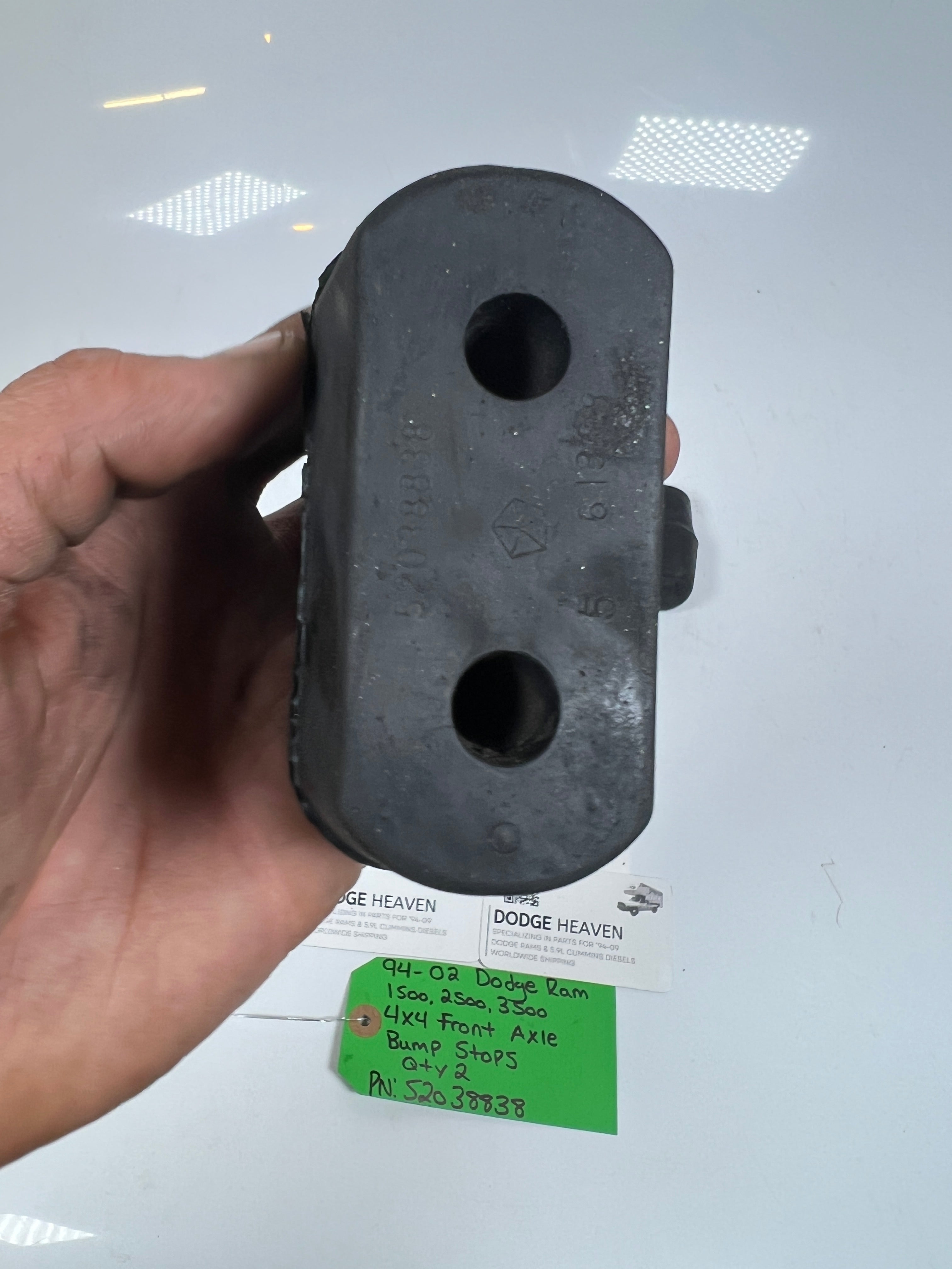 1994-2002 Dodge Ram 1500-3500 4x4 Front Axle Bump Stops QTy 2 52038838