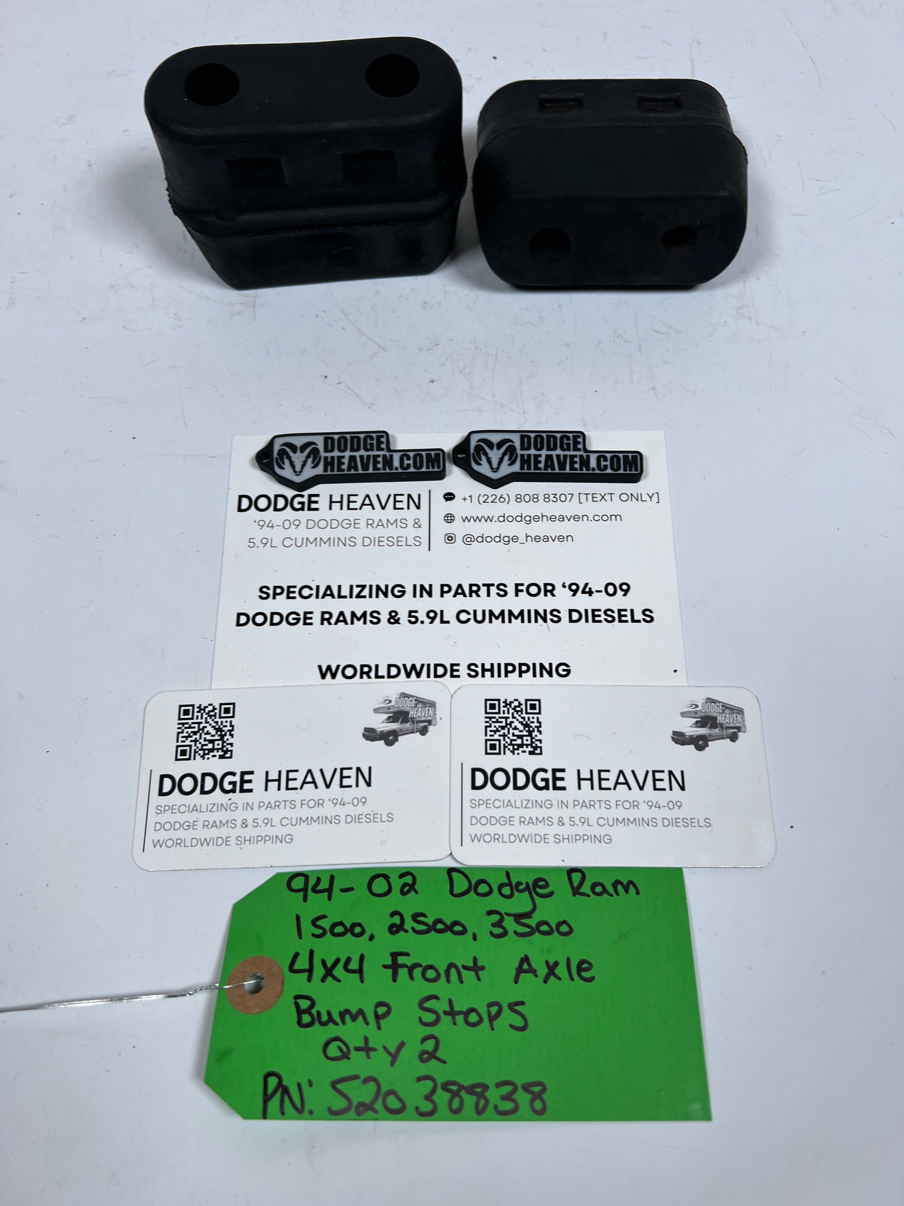 1994-2002 Dodge Ram 1500-3500 4x4 Front Axle Bump Stops QTy 2 52038838