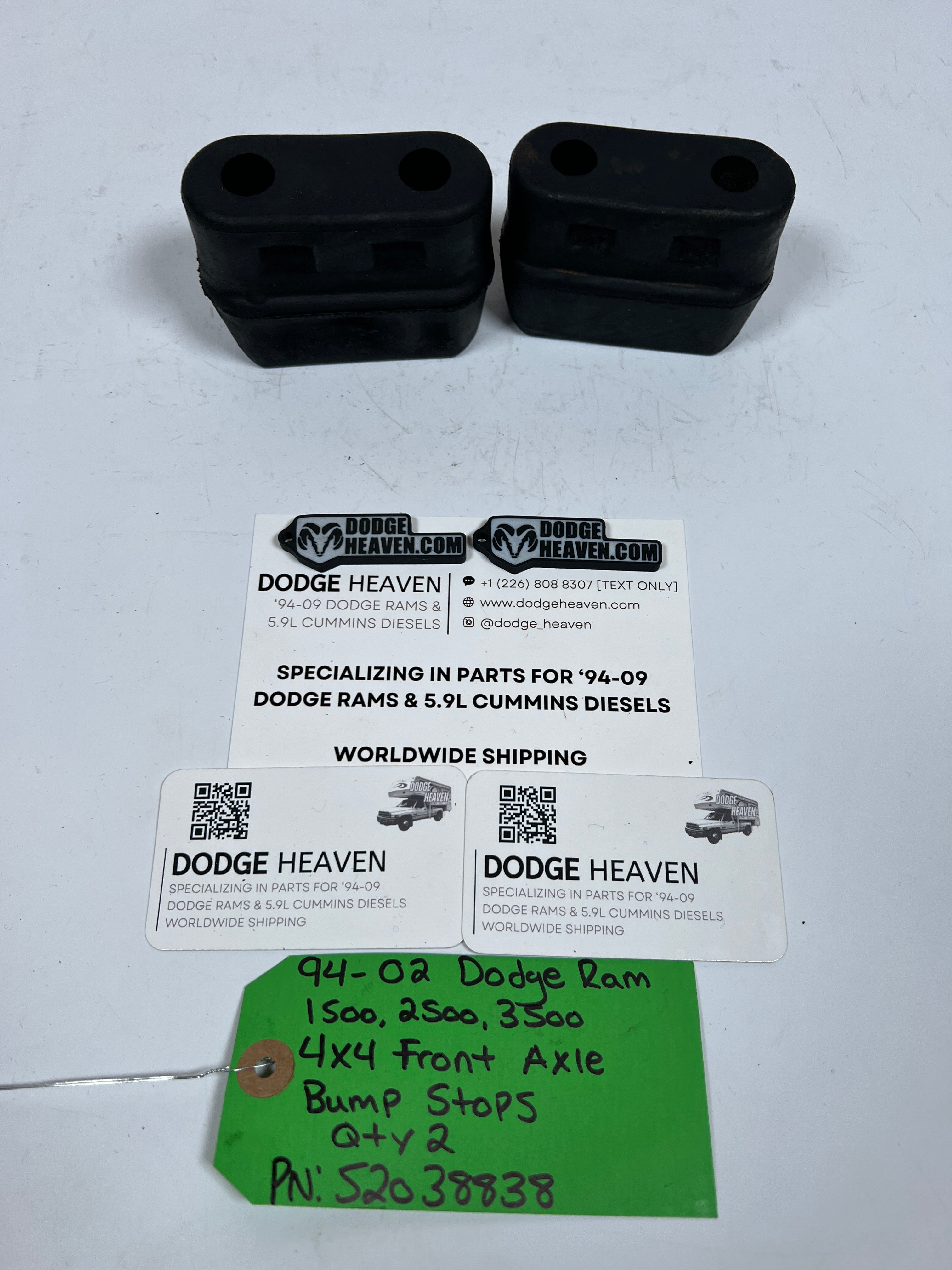 1994-2002 Dodge Ram 1500-3500 4x4 Front Axle Bump Stops QTy 2 52038838