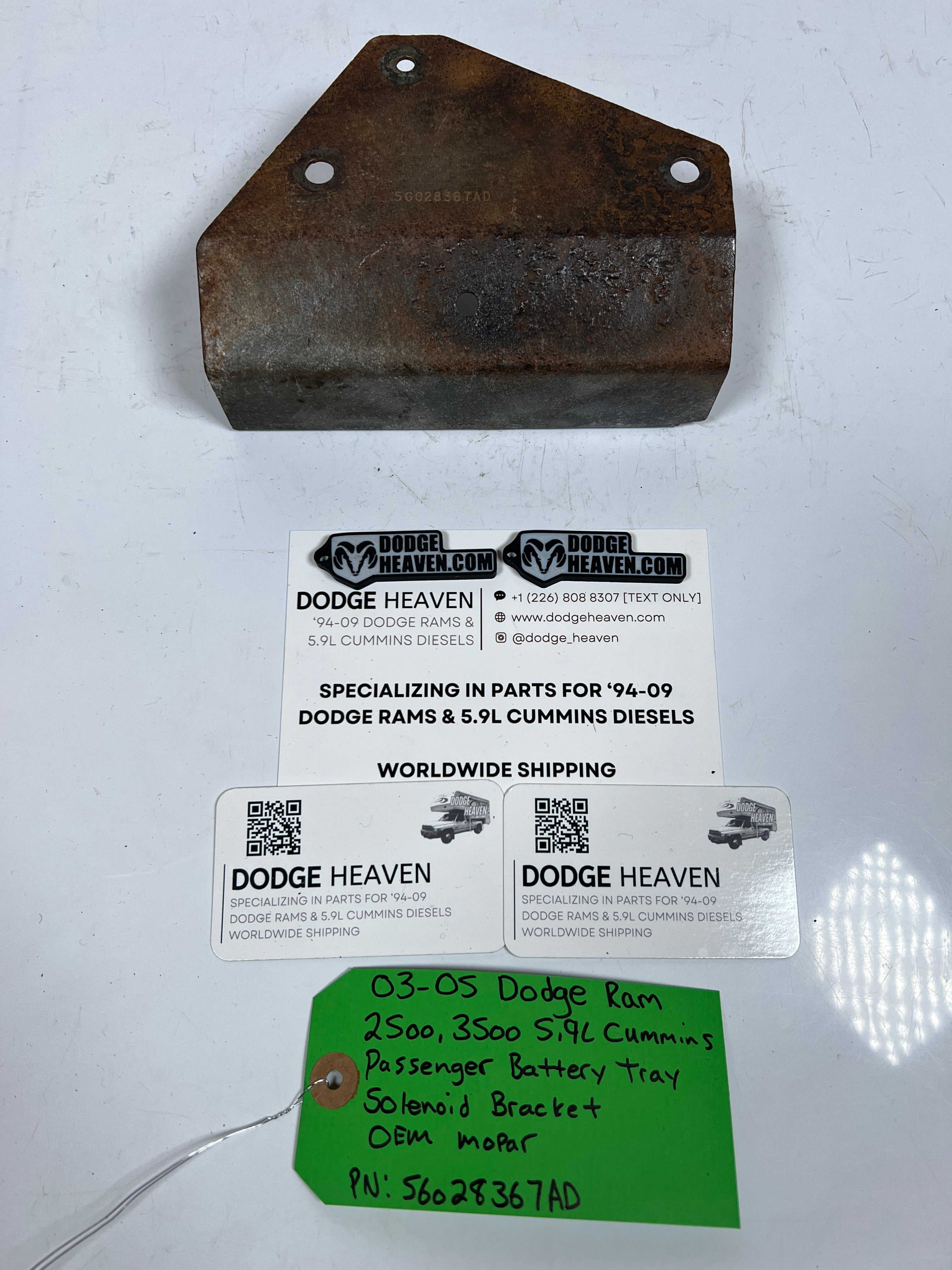 2003-2005 Dodge Ram 5.9L Cummins RH Battery Tray Solenoid Bracket