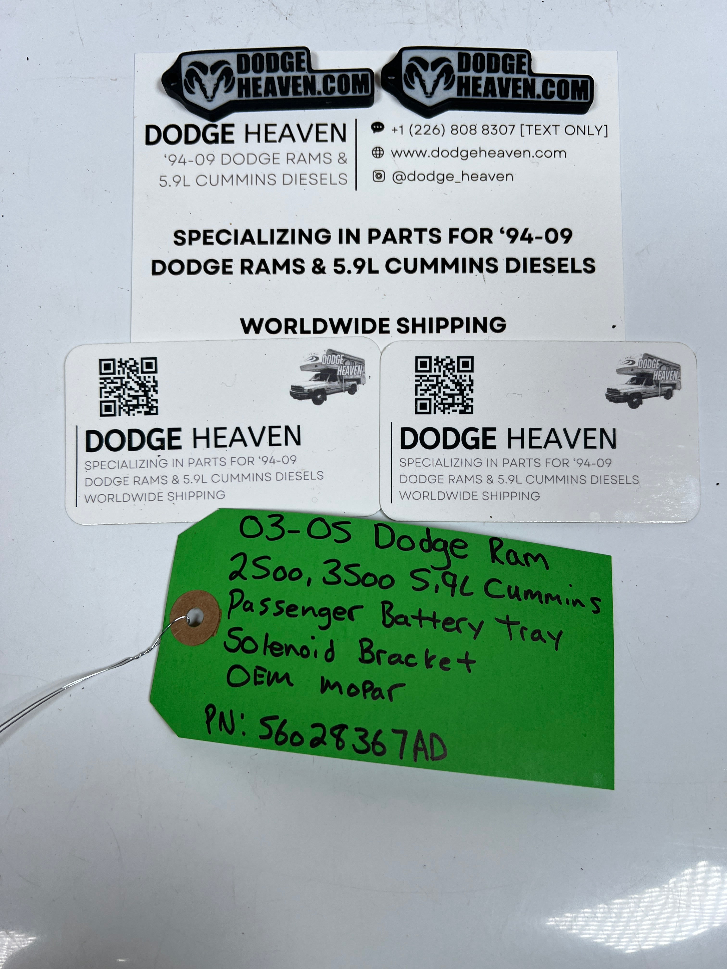 2003-2005 Dodge Ram 5.9L Cummins RH Battery Tray Solenoid Bracket