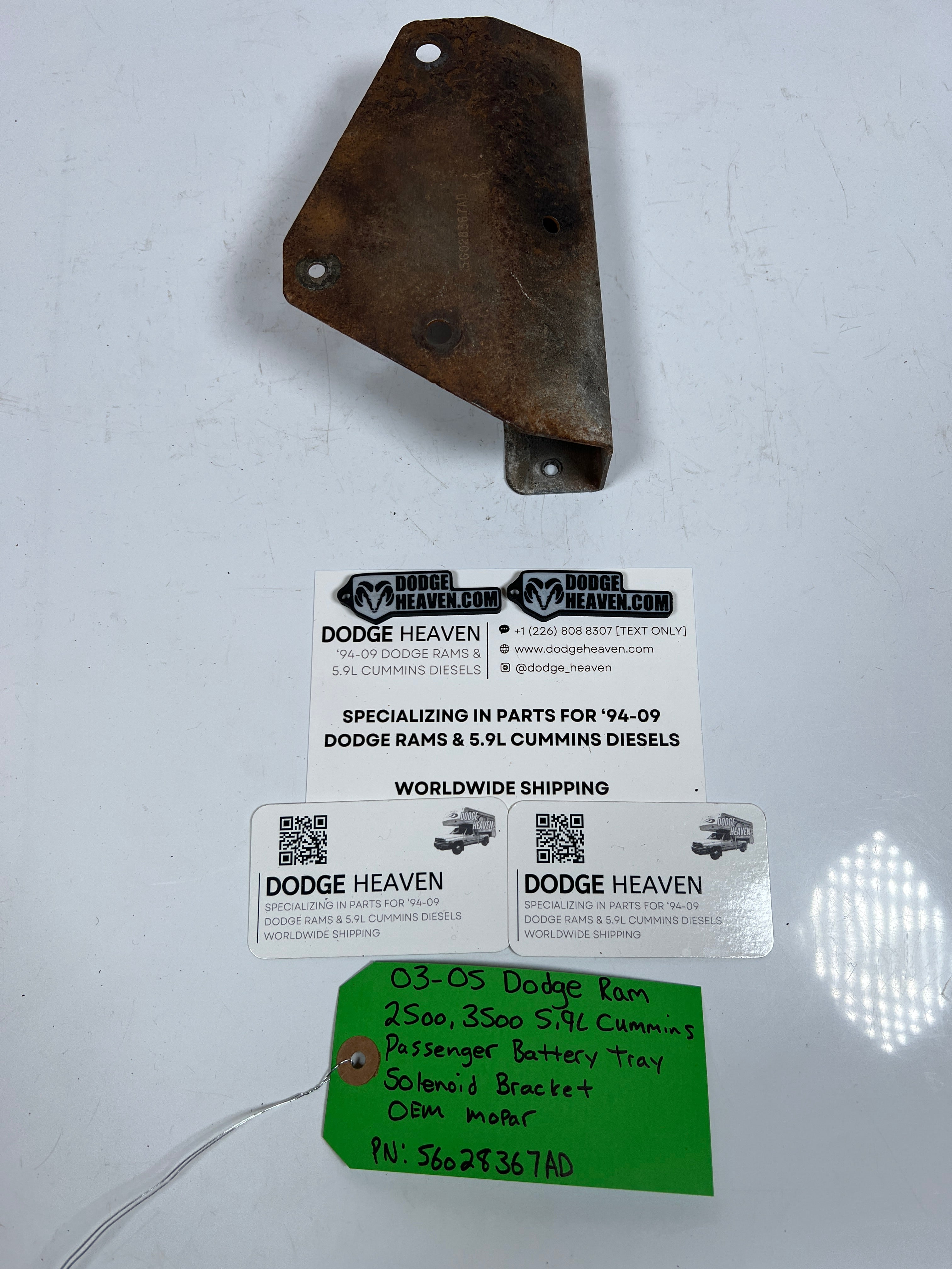 2003-2005 Dodge Ram 5.9L Cummins RH Battery Tray Solenoid Bracket