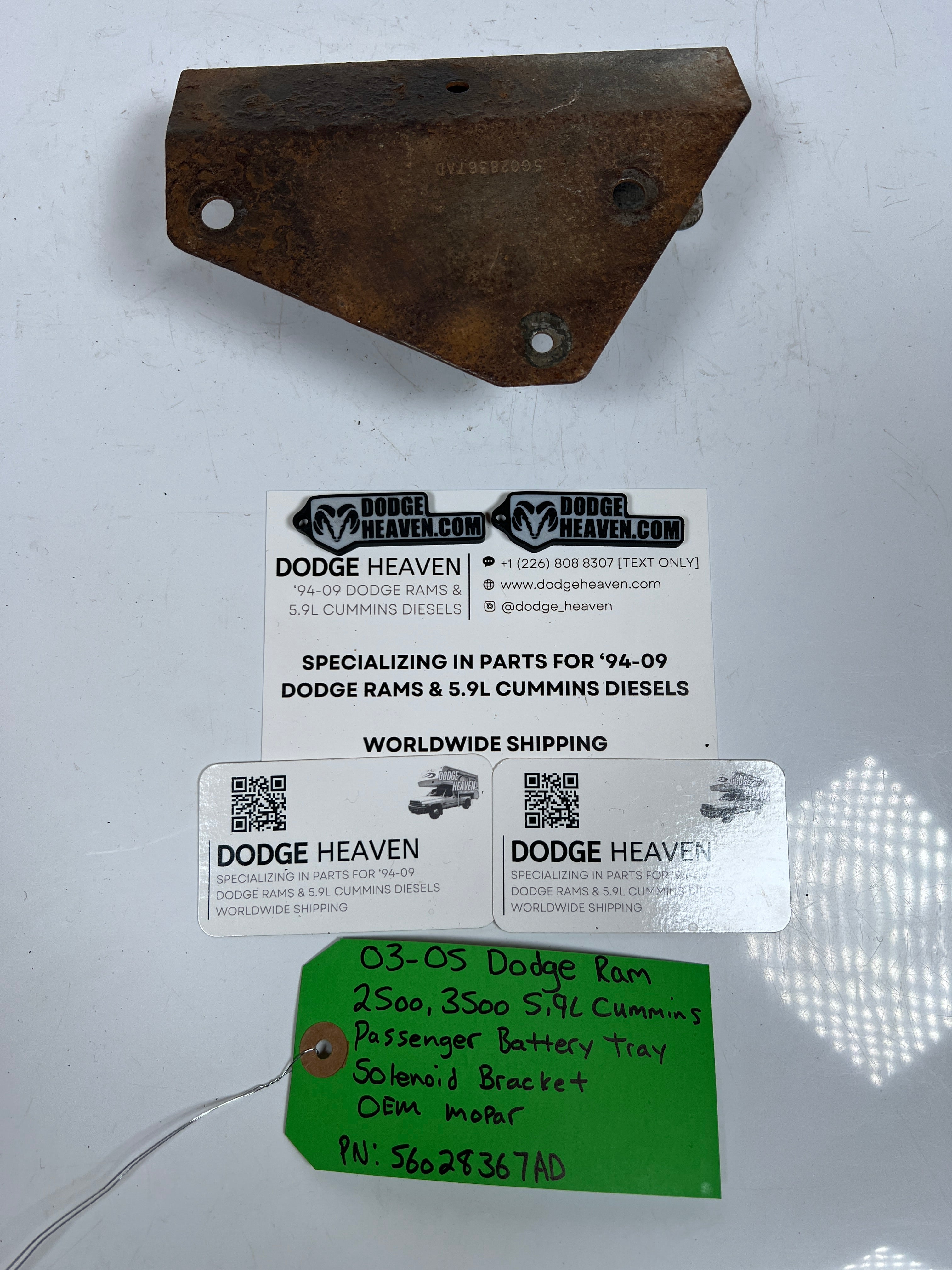 2003-2005 Dodge Ram 5.9L Cummins RH Battery Tray Solenoid Bracket