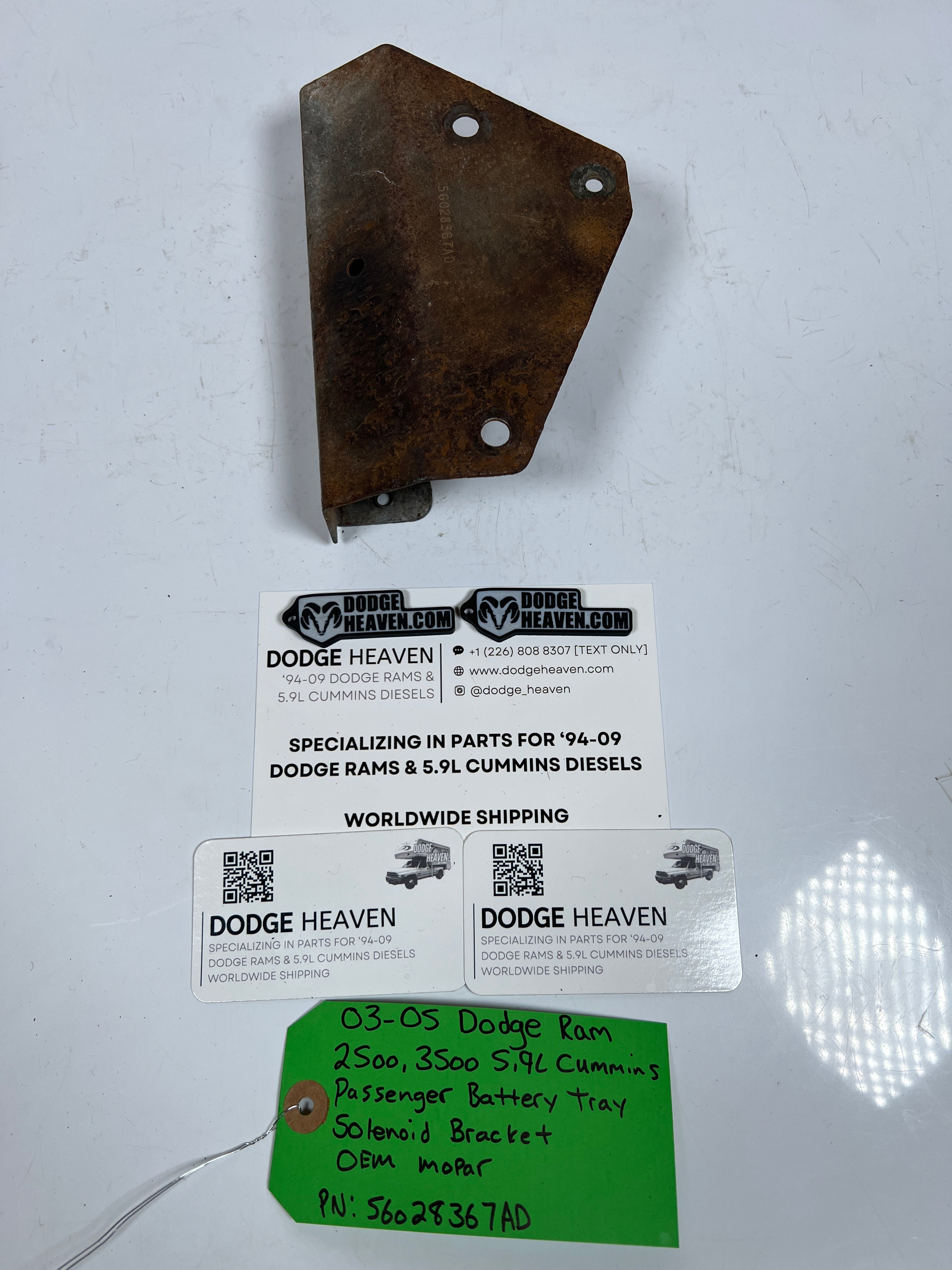 2003-2005 Dodge Ram 5.9L Cummins RH Battery Tray Solenoid Bracket