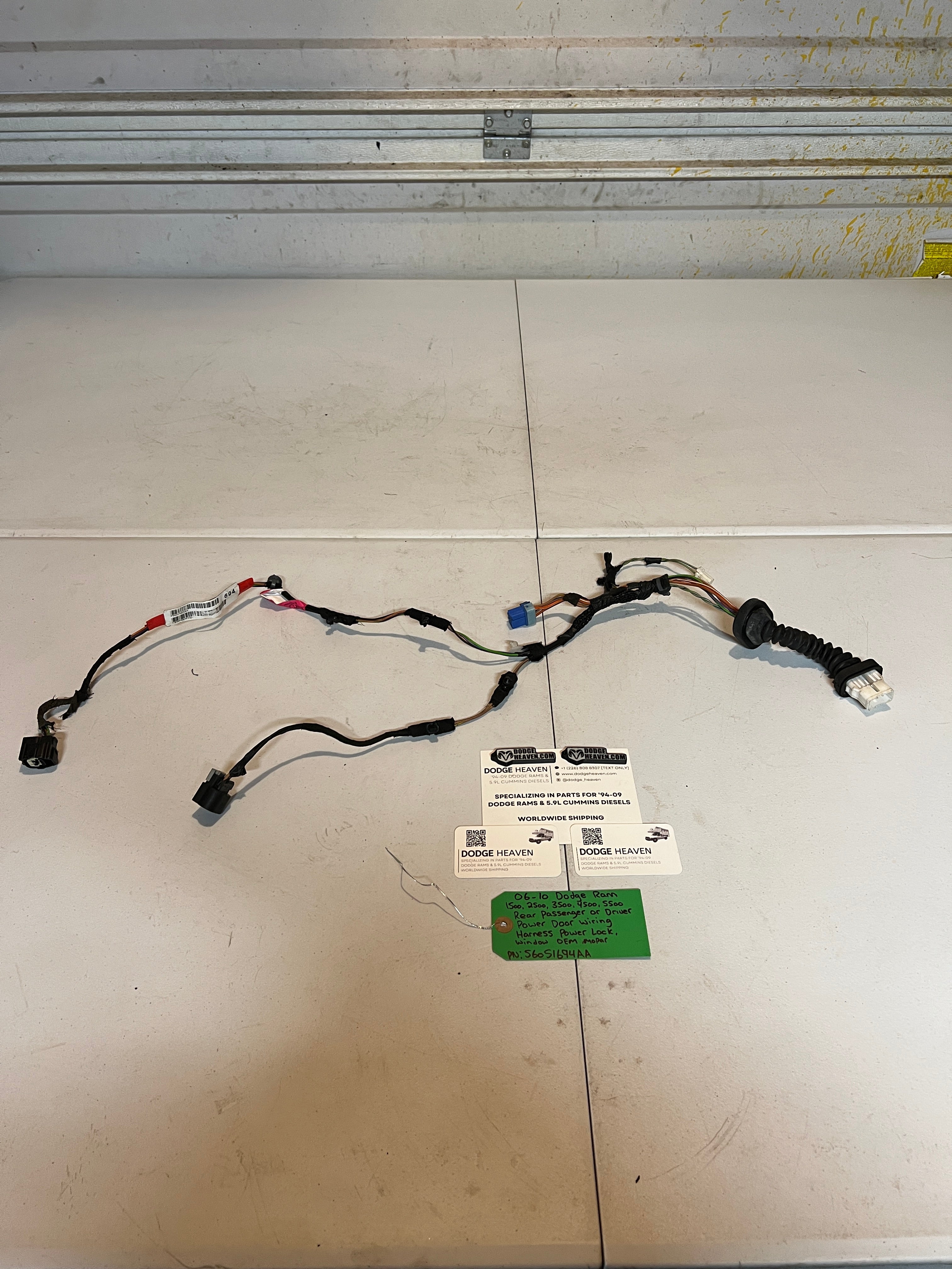 2006-2010 Dodge Ram 1500-3500 Rear LH or RH Power Door Wiring